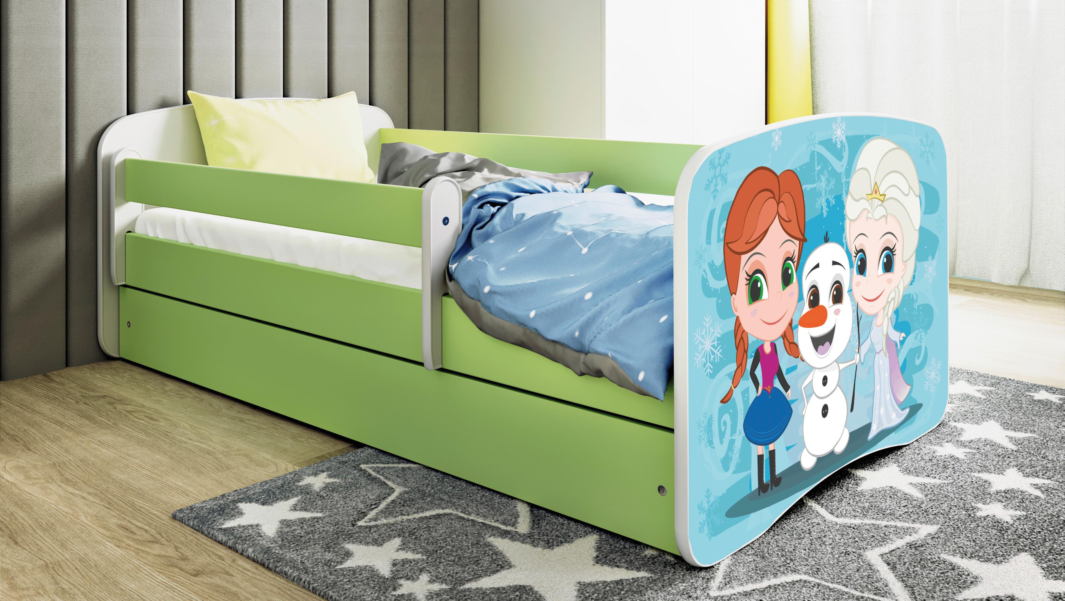 Kinder-/Juniorbett Babydreams Inkl. Matratze 80x160 - Birkefarben/Weiß, MODERN, Holz/Holzwerkstoff (80/160cm) - MID.YOU