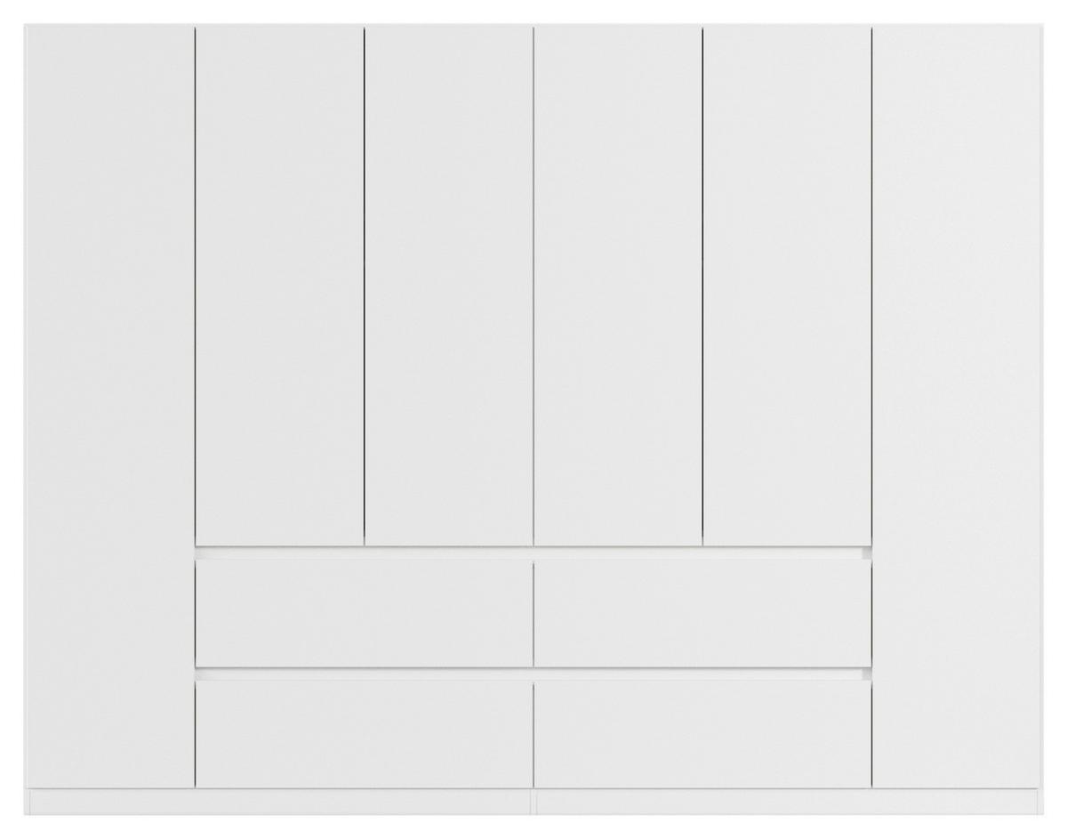 Drehtürenschrank Mainz Weiß B: 271 cm - Weiß, Basics, Holzwerkstoff (271/210cm) - Rauch Möbel