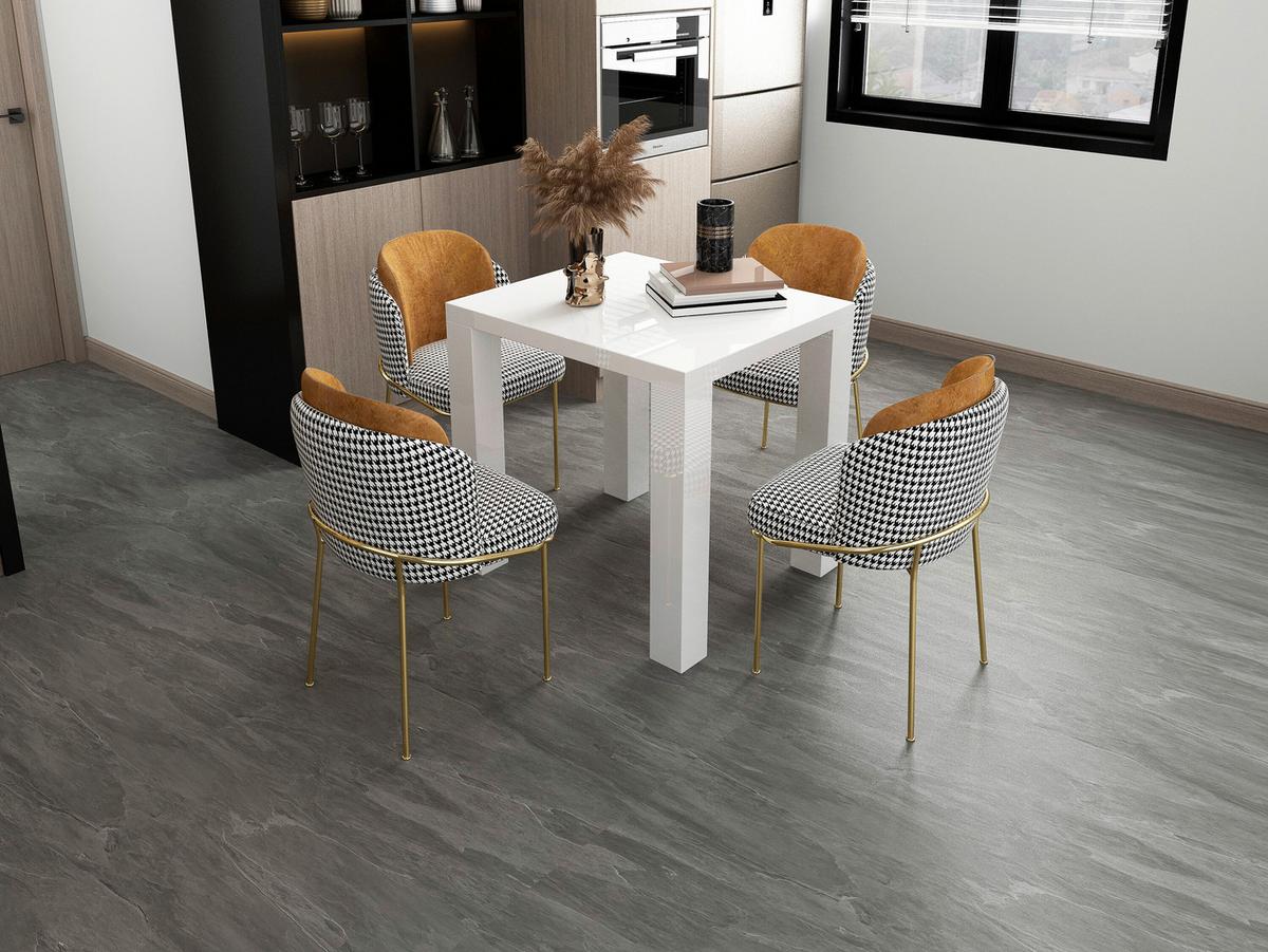 Esstisch Weiß B: 80 Cm - Weiß Hochglanz, MODERN, Holzwerkstoff (80/80/76cm) - Livetastic