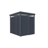 Gerätehaus Mit Flachdach 204x226x245 Cm - Anthrazit, Basics, Metall (204/226/245cm)