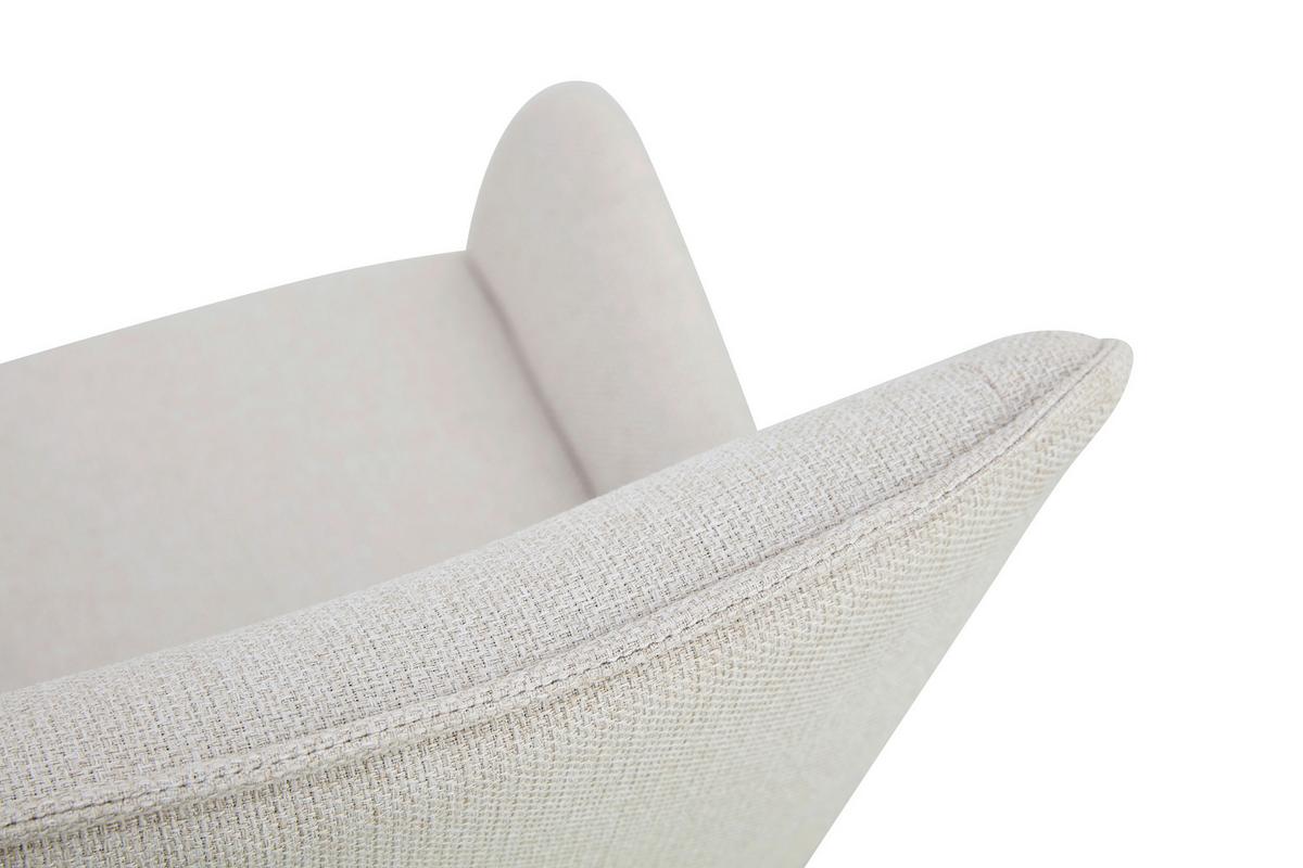 Stuhl-Set Helen Creme B: 56 cm - Creme/Schwarz, MODERN, Textil/Metall (56/91/63cm) - MID.YOU