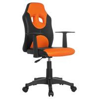 Jugenddrehstuhl Kid Racer Al Orange/Schwarz - Schwarz/Orange, Basics, Kunststoff (54/90-100/48cm) - MID.YOU