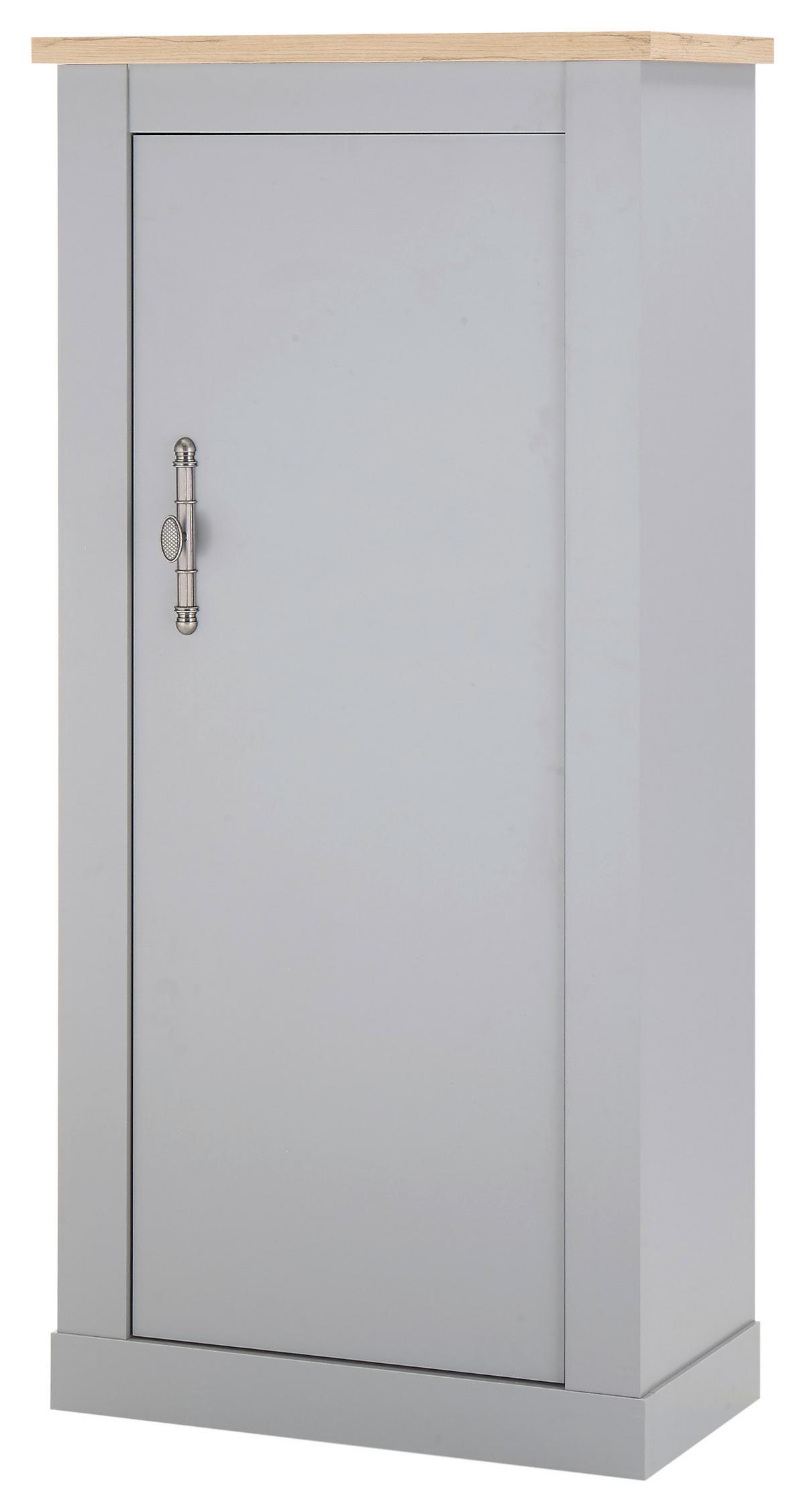 Highboard Chambord Hellgrau/Eiche Dekor B: 68cm - Eichefarben/Hellgrau, Design, Holzwerkstoff (68/142/37cm) - MID.YOU