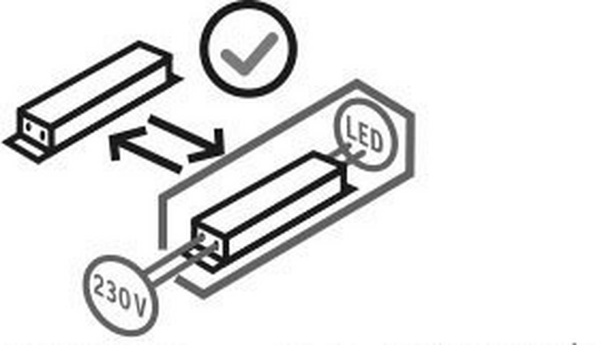 LED-Wandleuchte 1-Flammig Länglich Weiß/Chromfarben - Chromfarben/Weiß, Basics, Kunststoff/Metall (60/6,8/6,3cm) - Paulmann