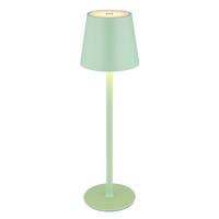 Akku-Tischleuchte 58438bg 2 Höhen Montierbar - Weiß/Hellgrün, Trend, Kunststoff/Metall (10,6/36cm) - Globo
