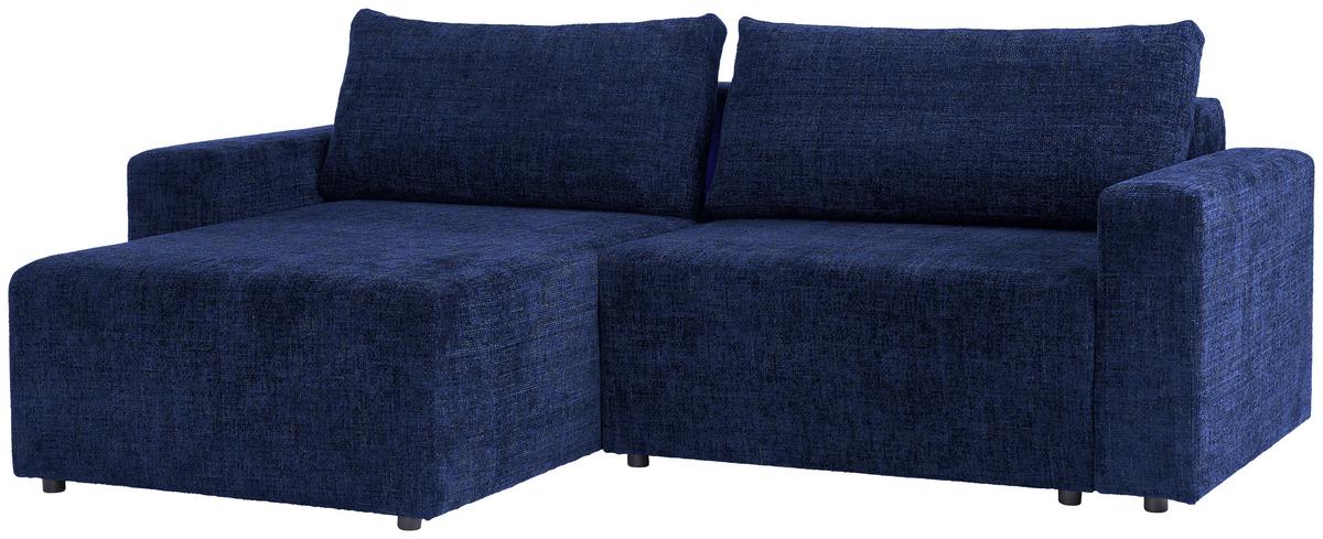 Ecksofa Dallas Dunkelblau 258x173 Cm - Schwarz/Dunkelblau, MODERN, Holz/Kunststoff (258/173cm)