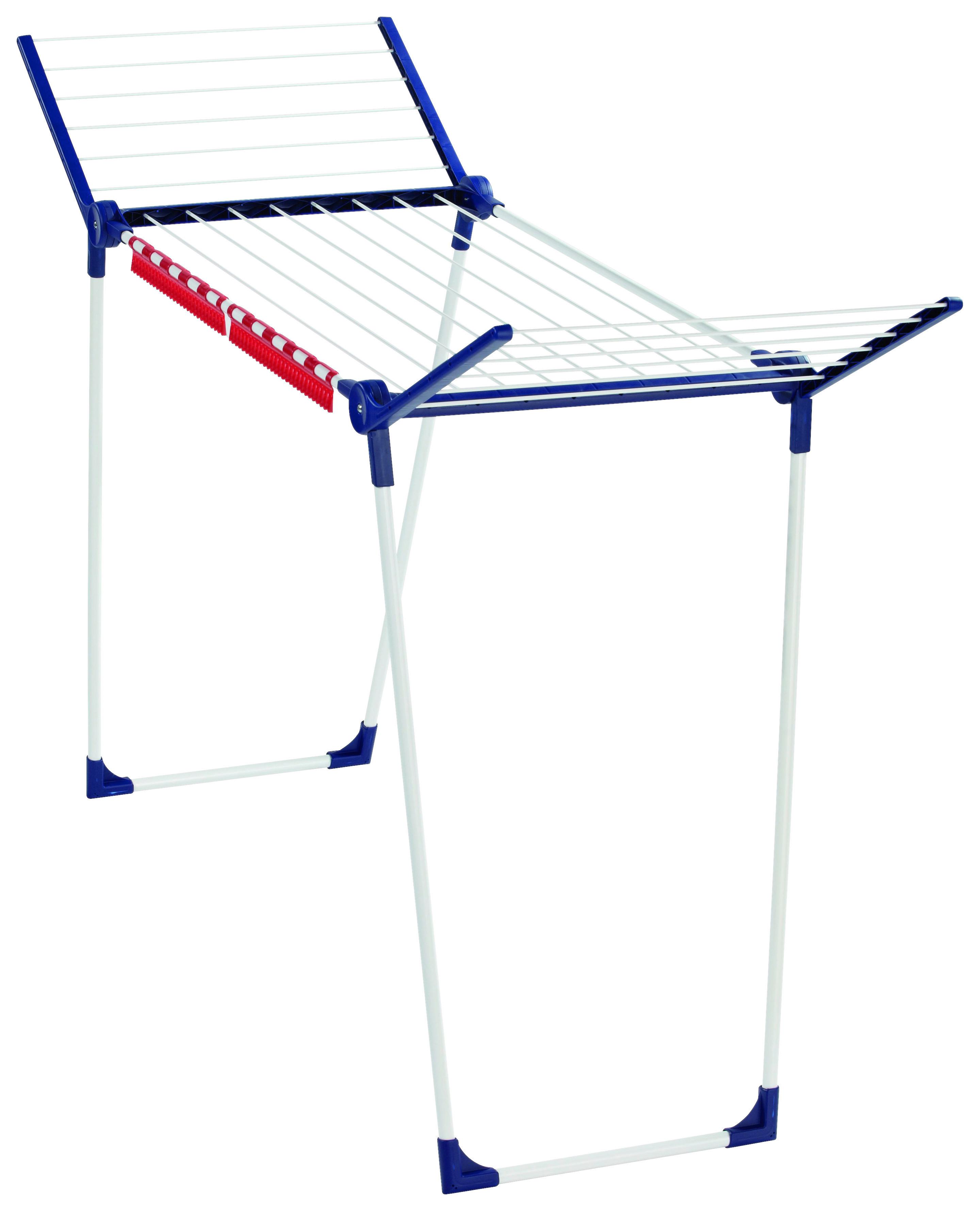 Wäscheständer Pegasus 150 LxBxH: 157x55x87 cm, klappbar - Blau/Weiß, Basics, Kunststoff/Metall (157/55/87cm) - Leifheit