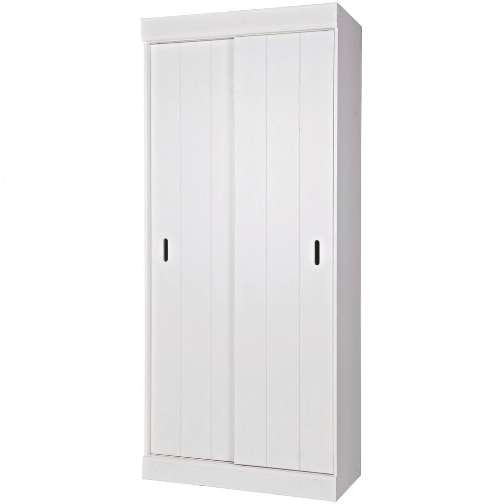 SCHIEBETÜRENSCHRANK Row Weiß B: 85cm