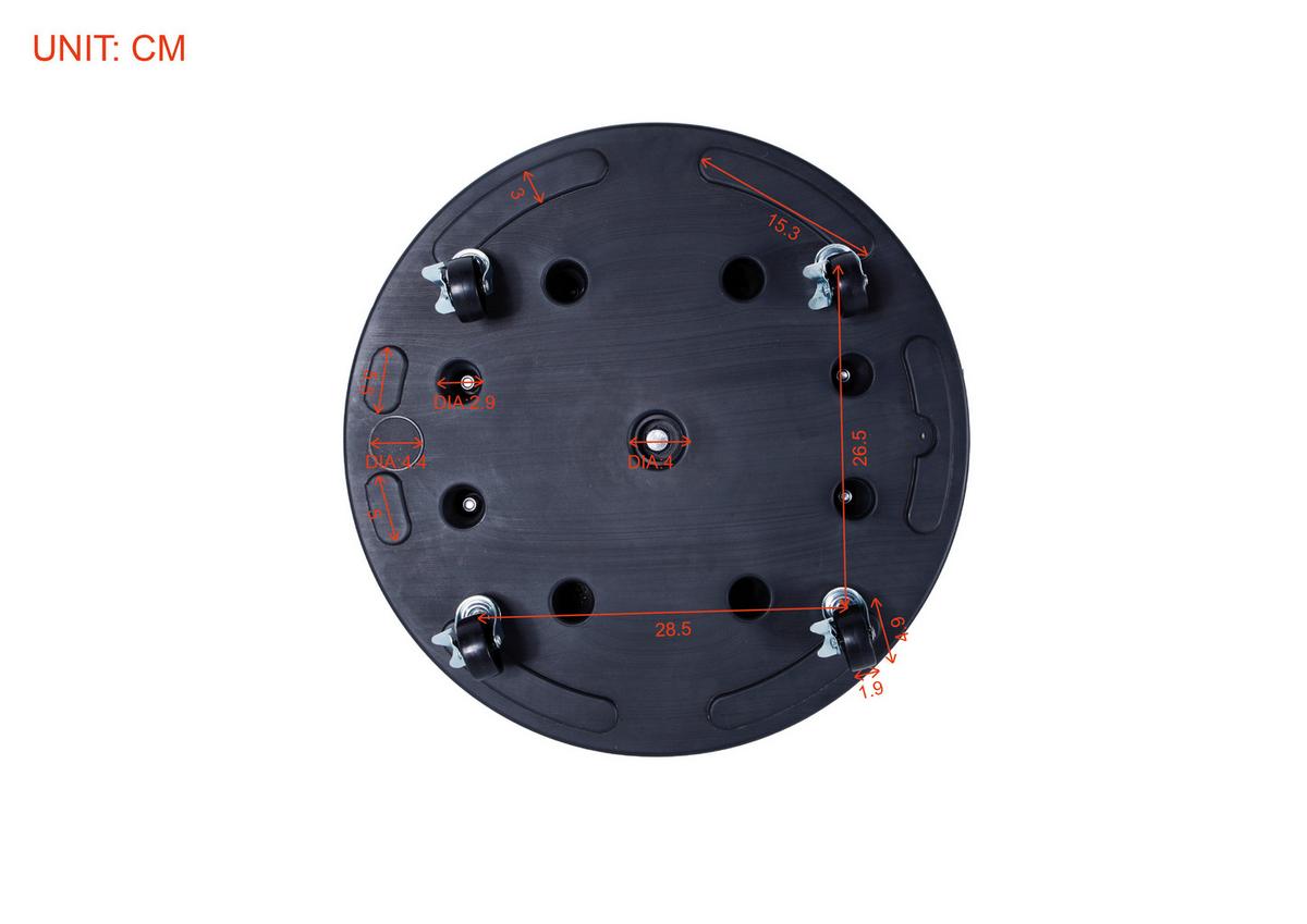 Sonnenschirmständer Berlin - Schwarz, MODERN, Kunststoff/Stein (50/41/50cm) - Beldano