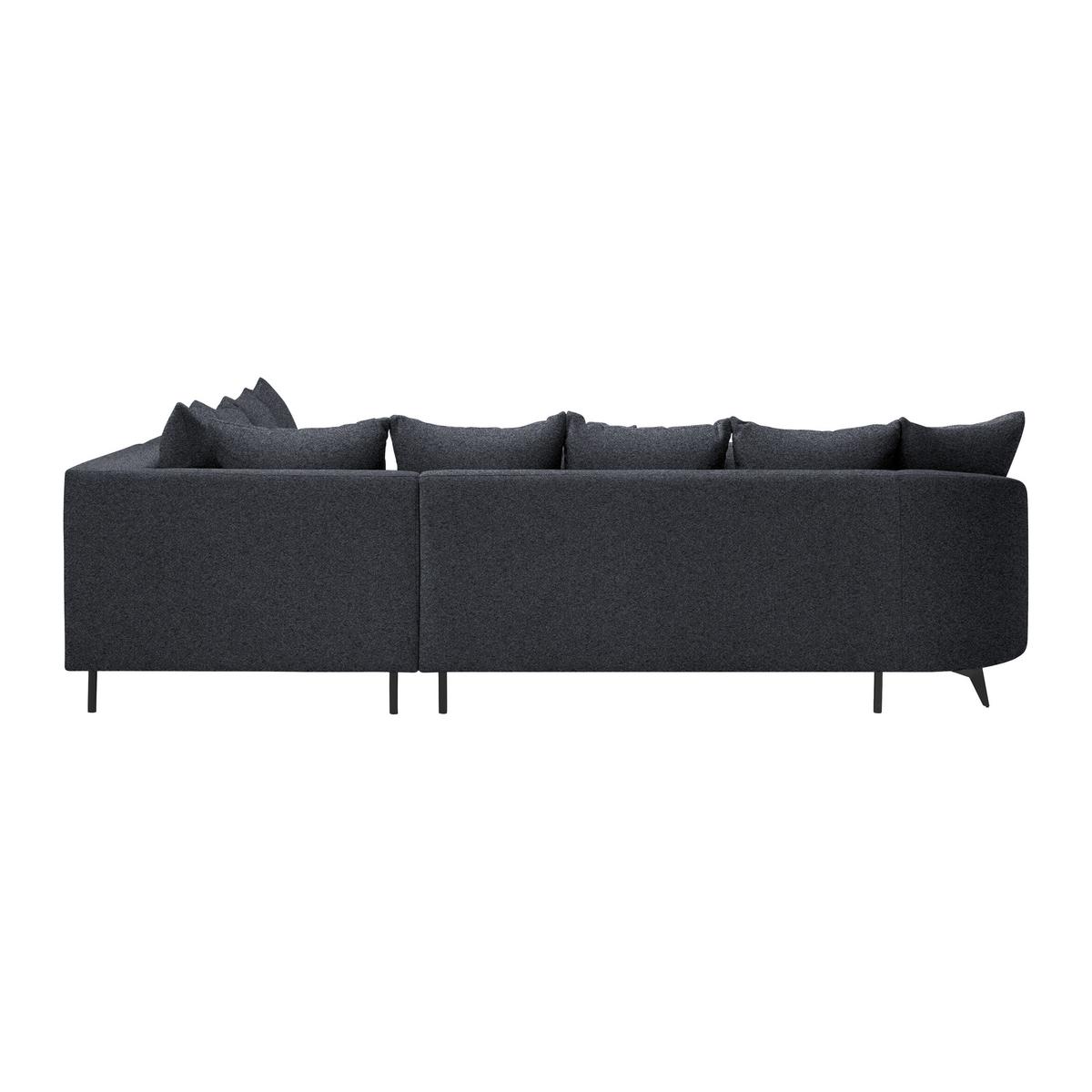 Rohová sedačka AXEL, pravá, tmavě šedá tkanina - černá/tmavě šedá, Moderní, kov/textil (291/250cm) - Mömax