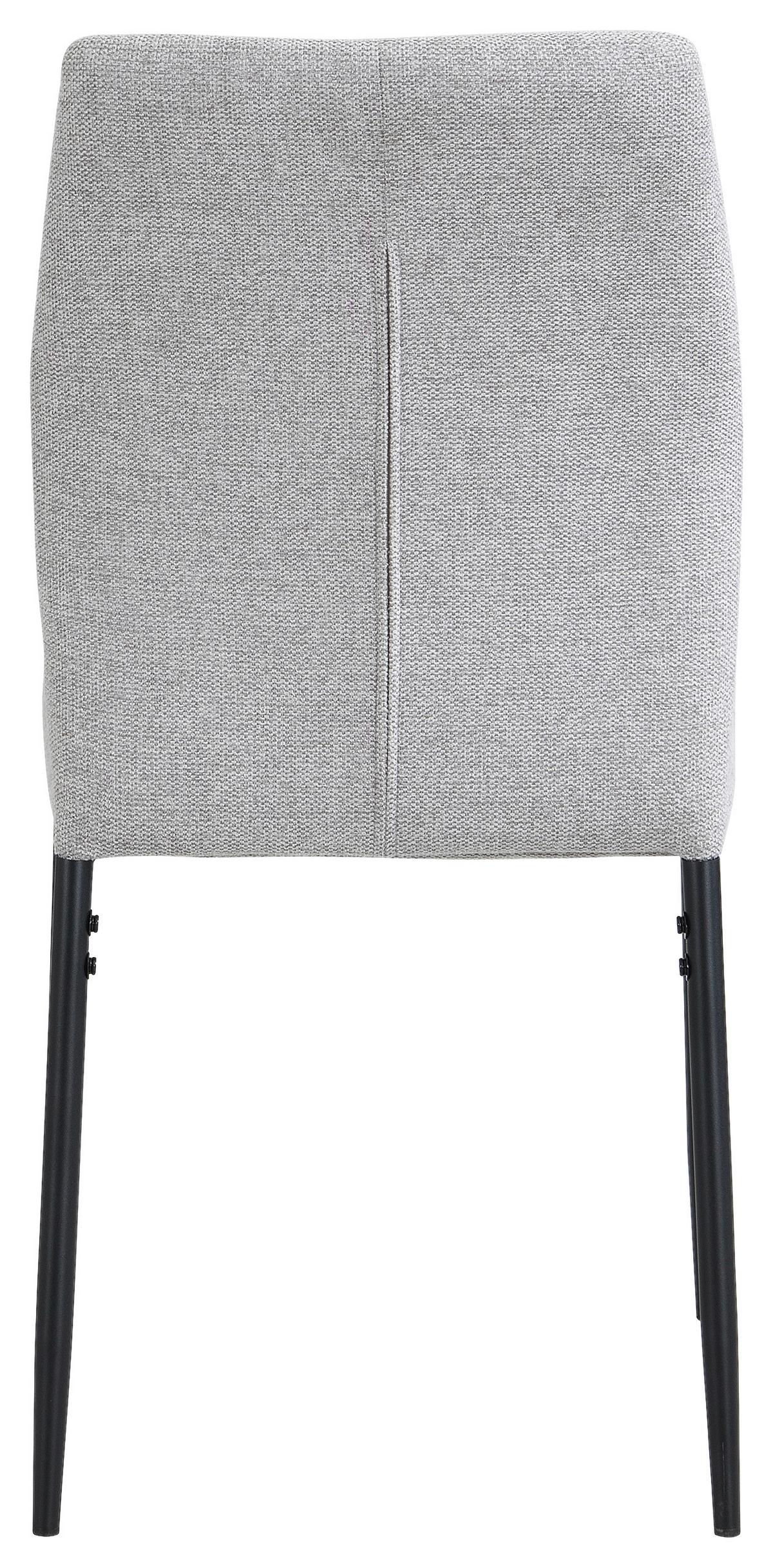 Vierfußstuhl Augusta Webstoff Grau - Schwarz/Grau, KONVENTIONELL, Textil/Metall (45/87/56.5cm)