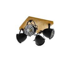 Strahler 49079* Gatebeck - Schwarz/Naturfarben, Natur, Holz/Metall (30/30/20,5cm) - Eglo