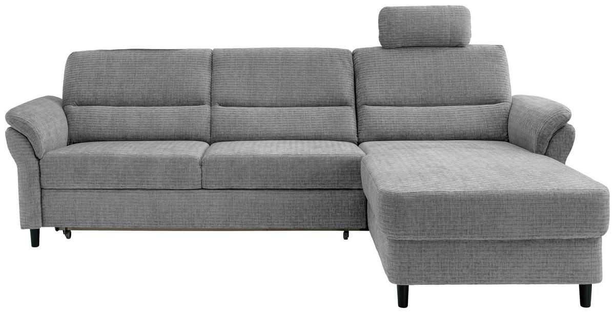 Ecksofa Cavoli, Grau S: 279x176 cm - Schwarz/Grau, MODERN, Textil (279/176cm) - Livetastic