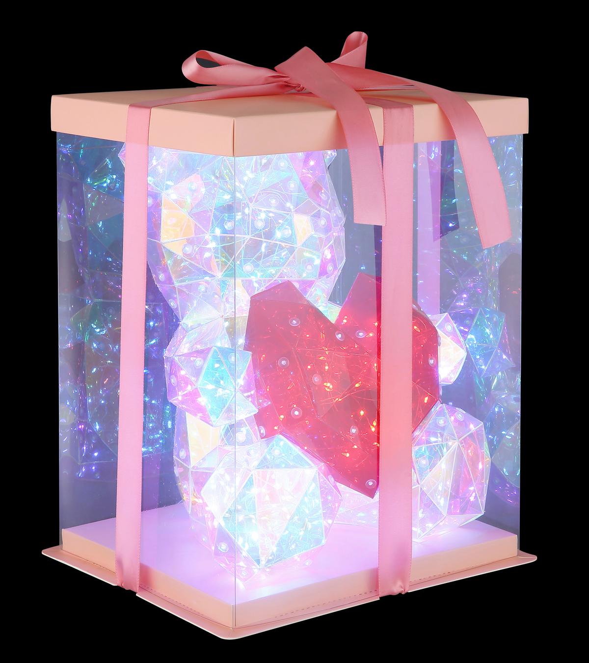 Led-dekoleuchte 28058 - Klar/Rot, Trend, Kunststoff (23/19/30cm) - Globo