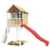 Spielhaus Romy Braun/rot/weiß B: 420 Cm - Rot/Braun, KONVENTIONELL, Holz/Kunststoff (420/320/191cm) - Ambia Garden
