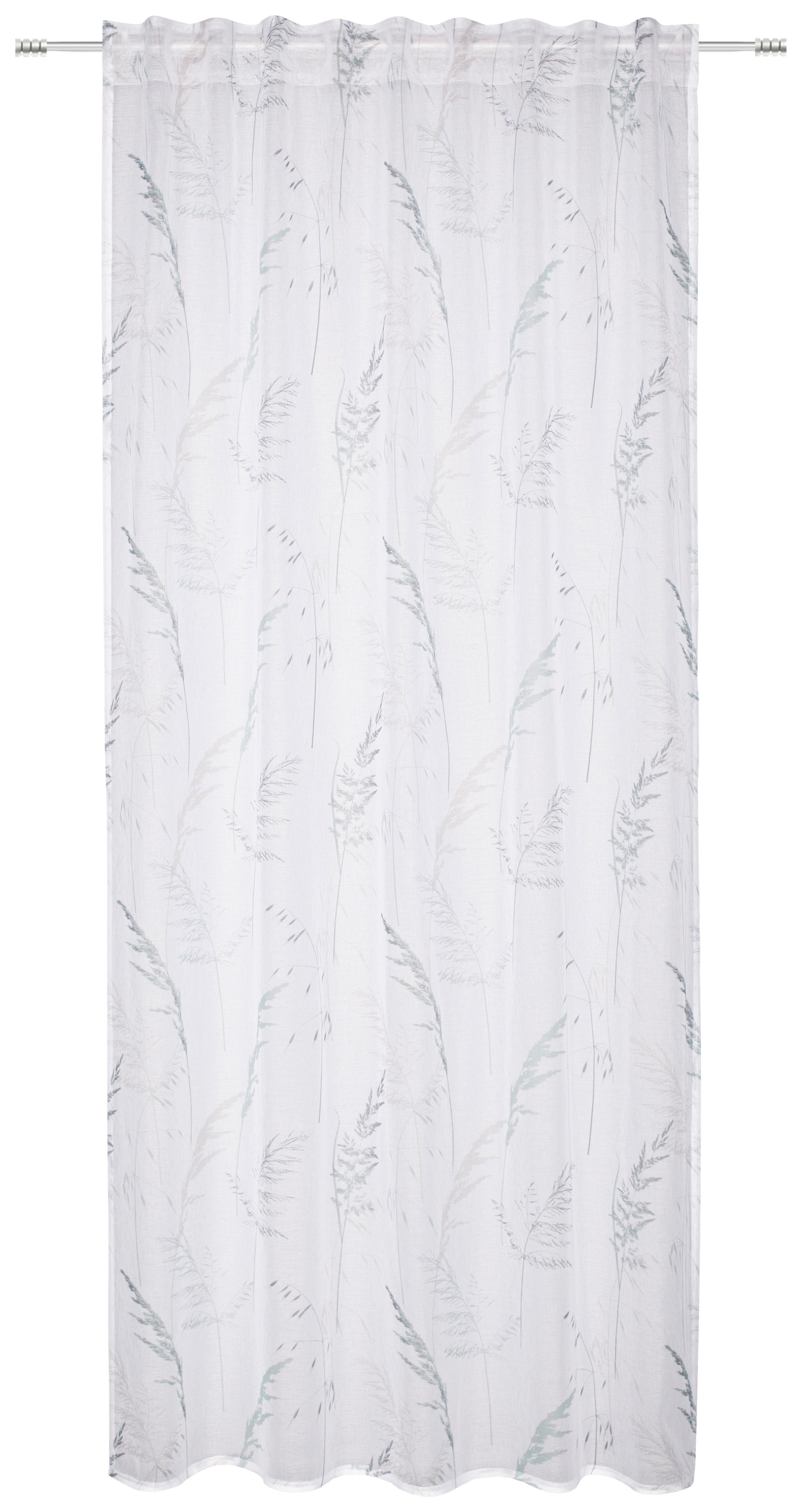 Fertigvorhang Dobby - Mintgrün, ROMANTIK / LANDHAUS, Textil (135/245cm) - James Wood