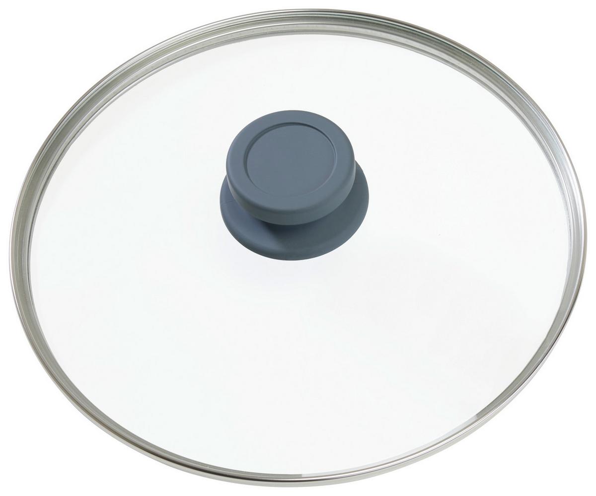 Pokrievka Basic, Ø: 24cm - číra/sivá, Konventionell, kov/plast (24cm) - Mömax