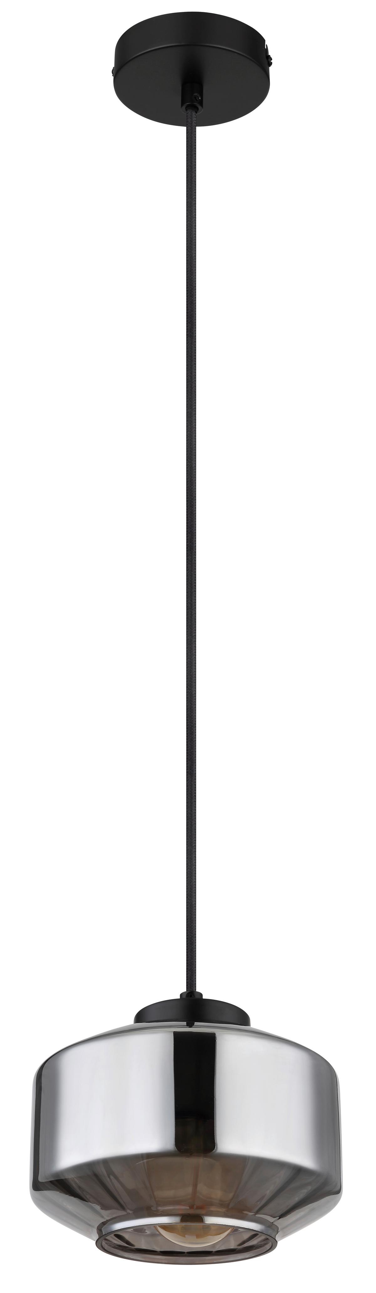 Hängeleuchte 15547h - Schwarz, Design, Glas/Metall (18/120cm) - Globo