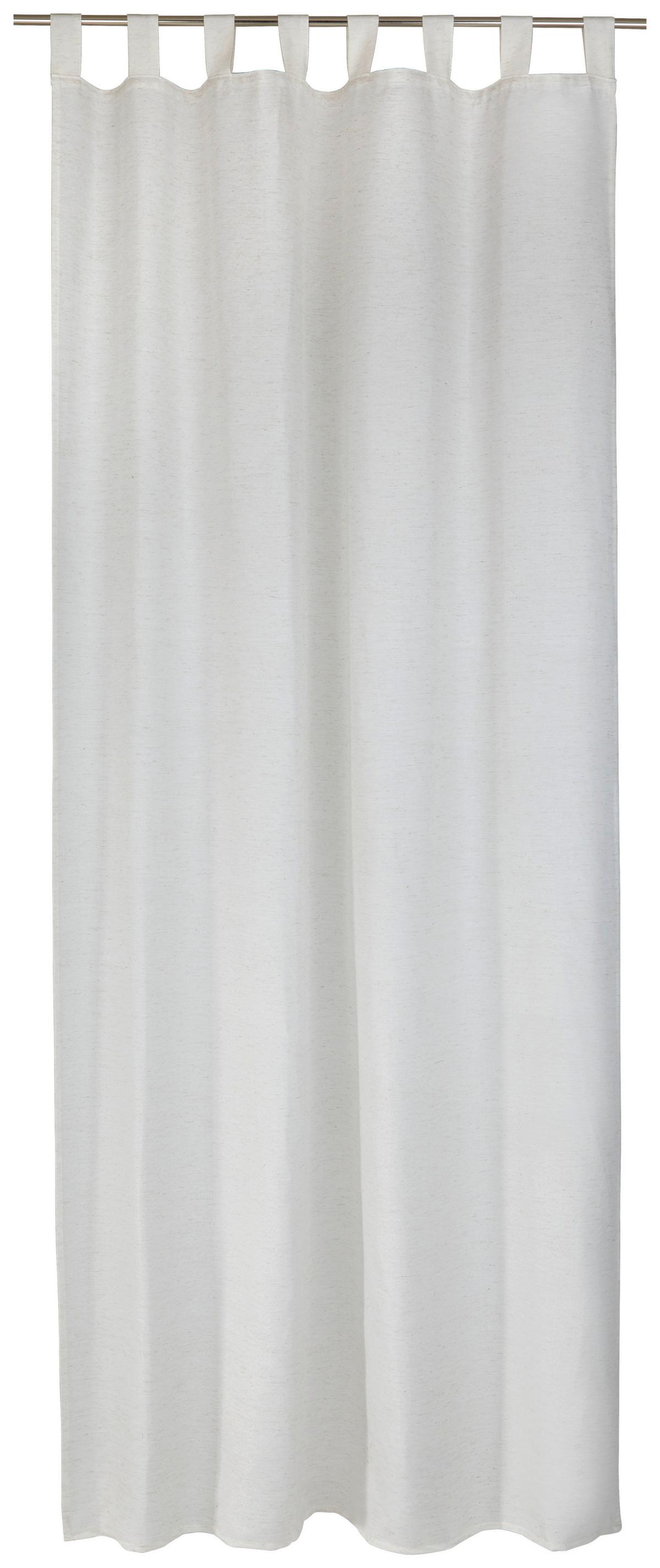 Vorhang mit Schlaufen und Band Lena 135x255 cm Offwhite - Naturfarben, MODERN, Textil (135/255cm) - Luca Bessoni