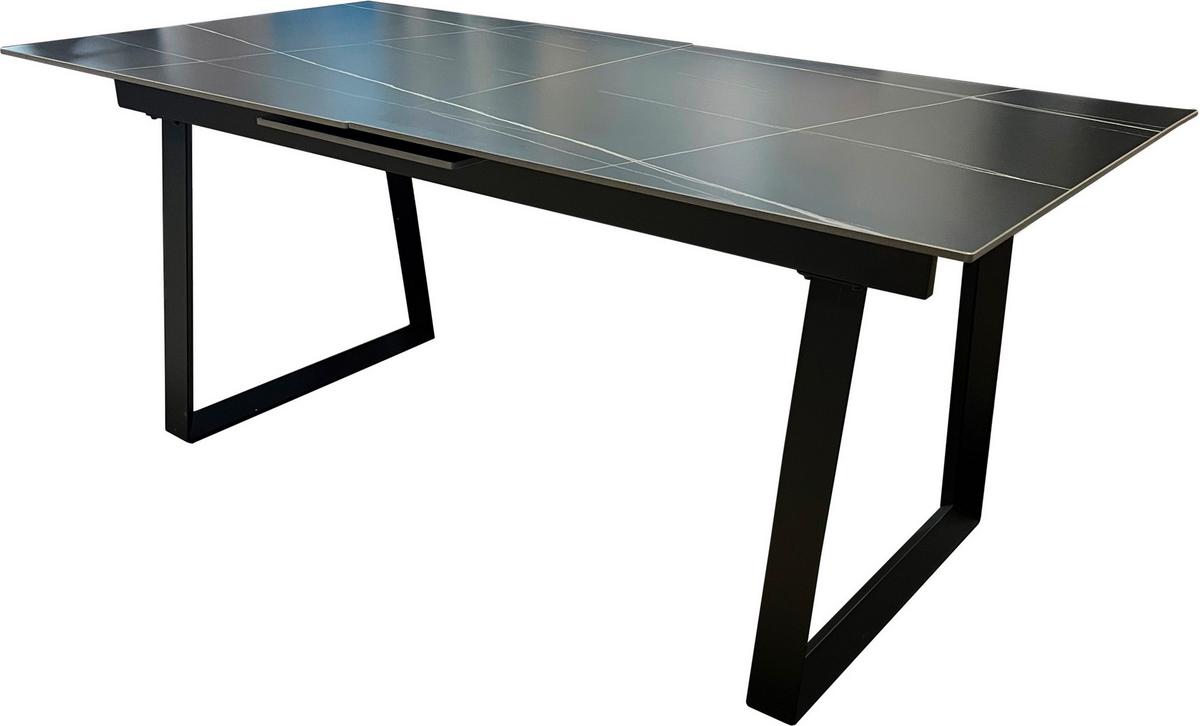 Kihúzható Asztal Rio  180 Giga-S - fekete/szürke, Modern, fém/kerámia (180-220/75/90cm)