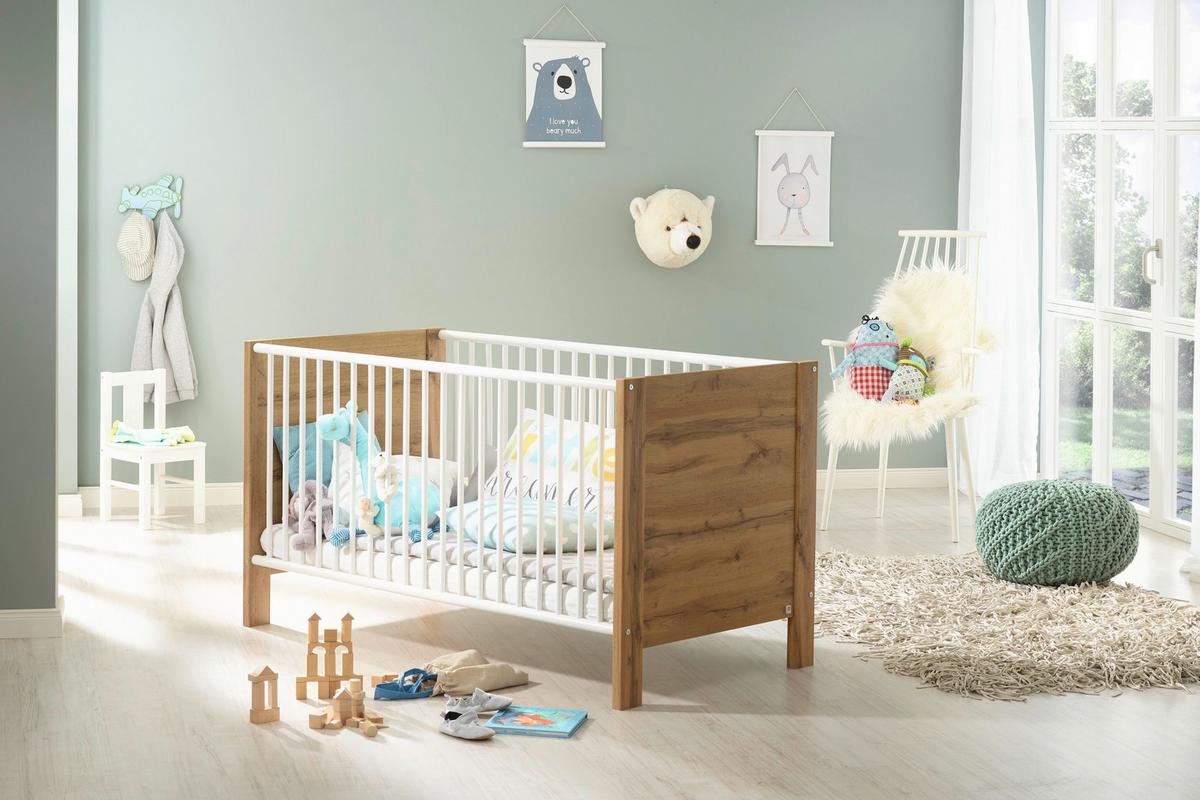 Bett Karpo - Eiche Artisan, MODERN, Holzwerkstoff/Textil (180/200cm)