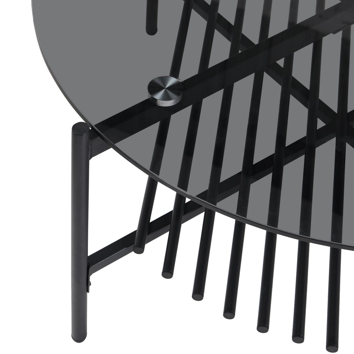 COUCHTISCH Schwarz L: 80cm - Schwarz, Design, Glas/Metall (80/80/40cm) - MID.YOU
