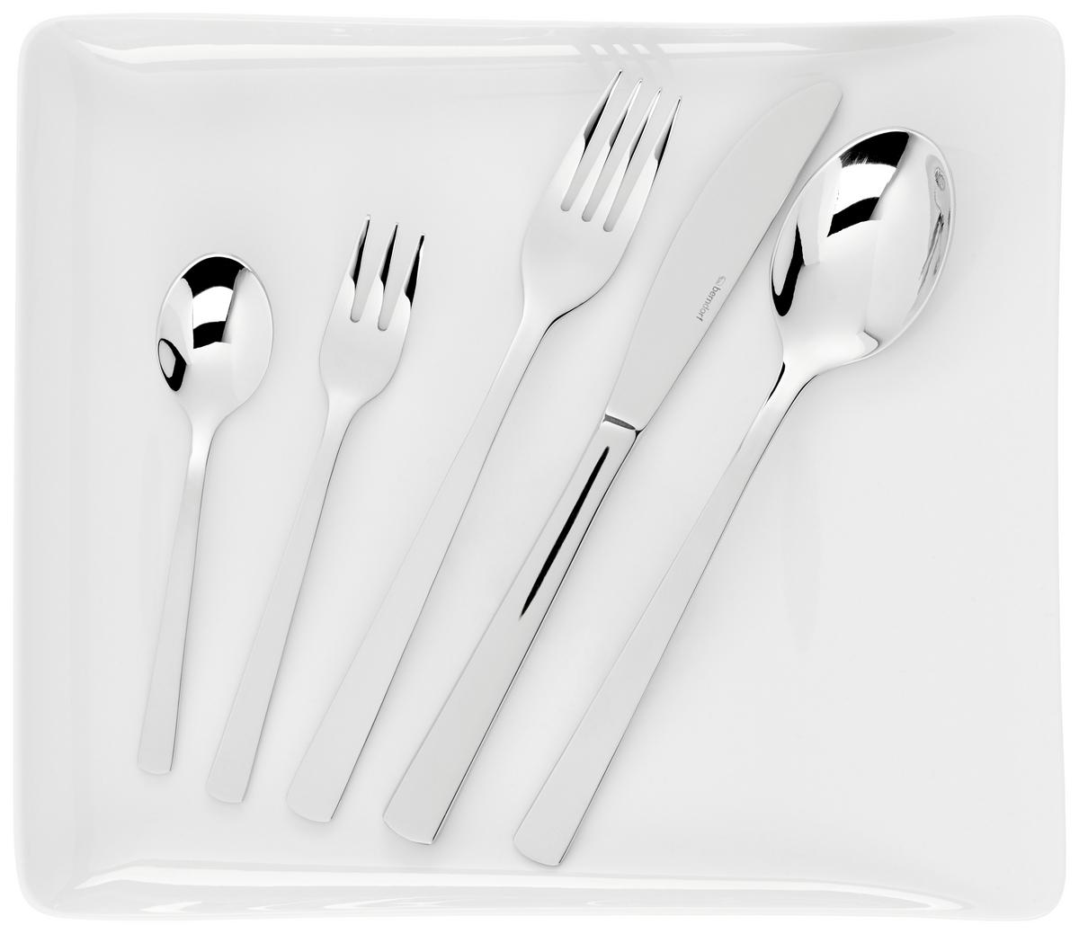 Besteckset 60-teilig Gamma Für 12 Personen - Edelstahlfarben, KONVENTIONELL, Metall (32,5/43,5/10,5cm) - Berndorf