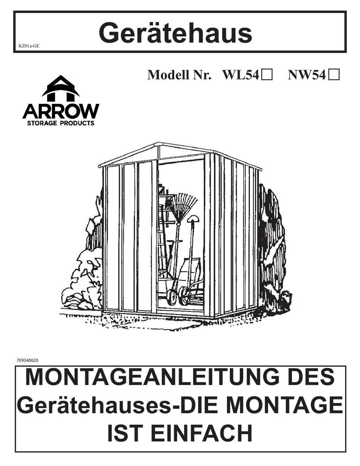 Domček na náradie 5x4, kov - prírodná farba, Basics, kov (151/198/122cm)