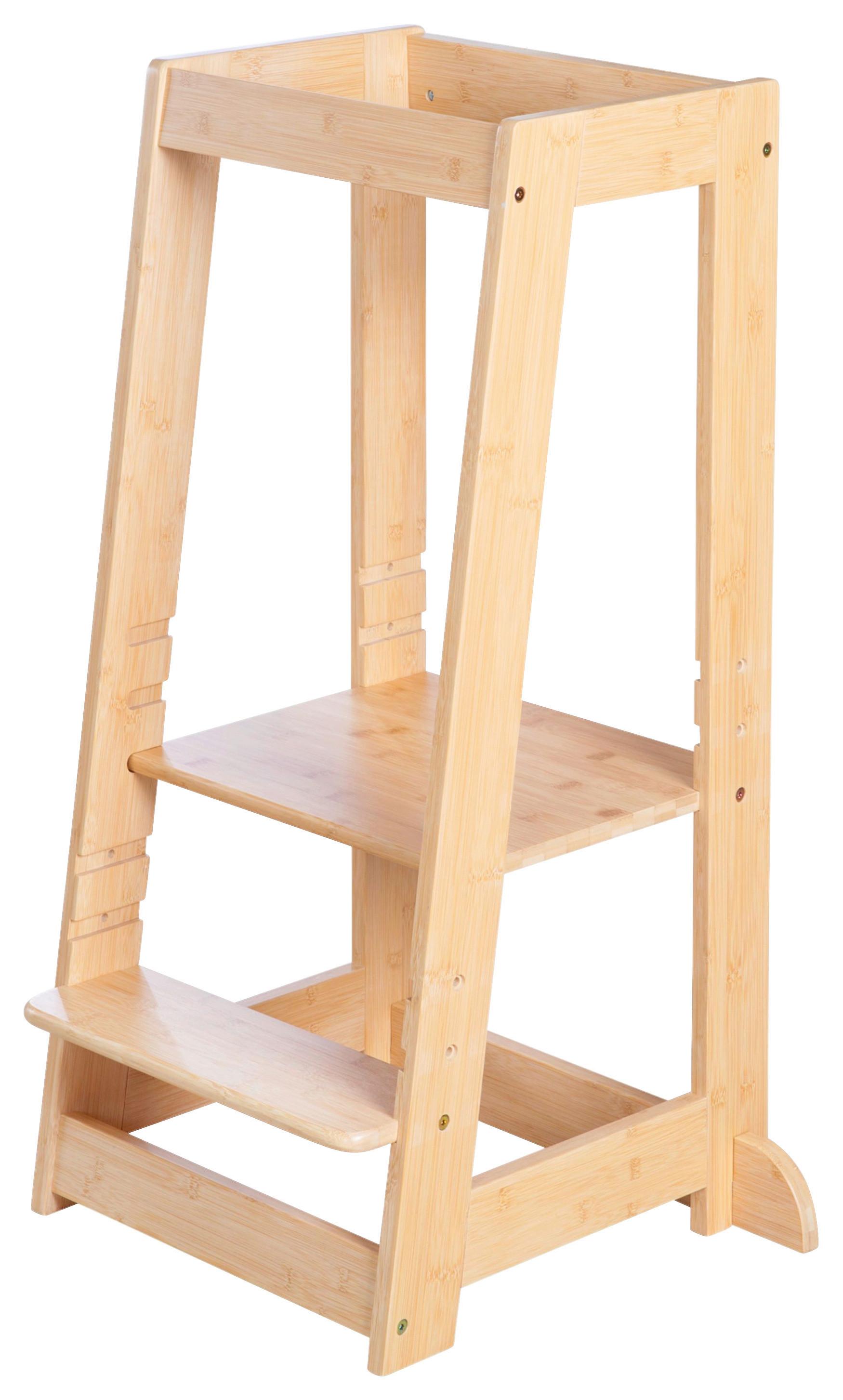 Lernturm aus Holz Bambus mitwachsend - Basics, Holz (54/88/43.5cm) - Roba