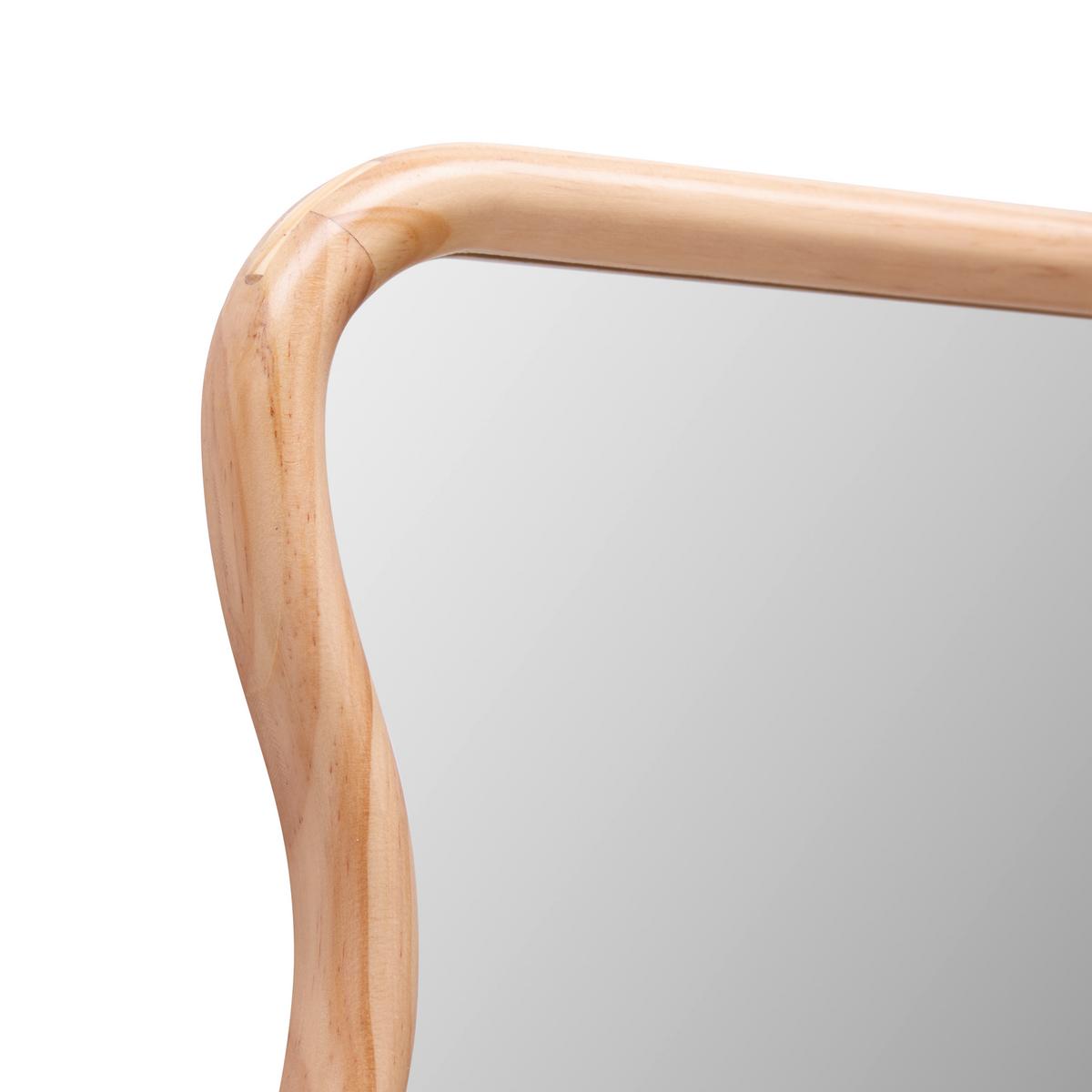ZRKADLO WAVE -EXKLUSIV- - prírodná farba/farba borovice, Natur, drevo/kompozitné drevo (50/100/2cm) - Mömax