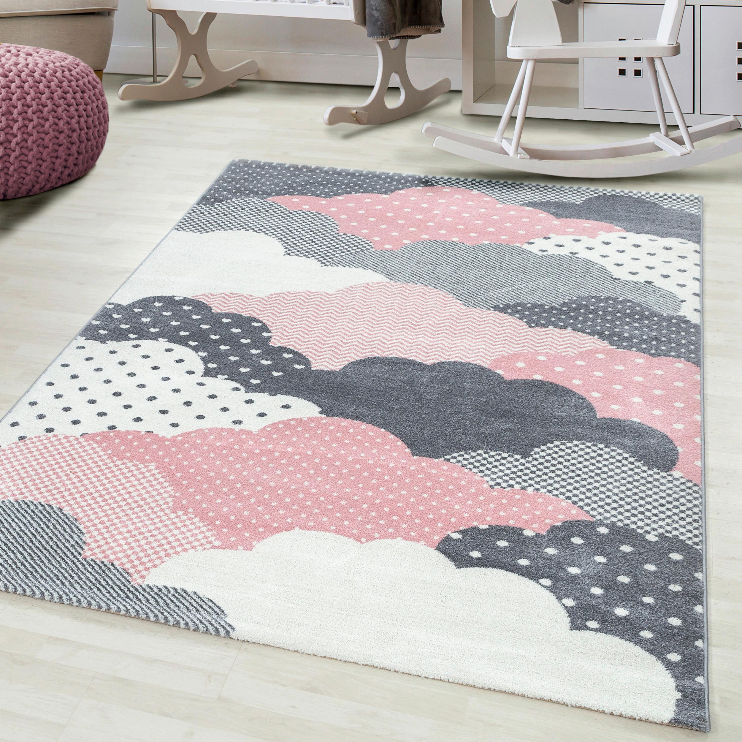 Detský koberec OBLAKY 160x230 - pink, Trend, textil (160/230cm) - Ben'n'jen
