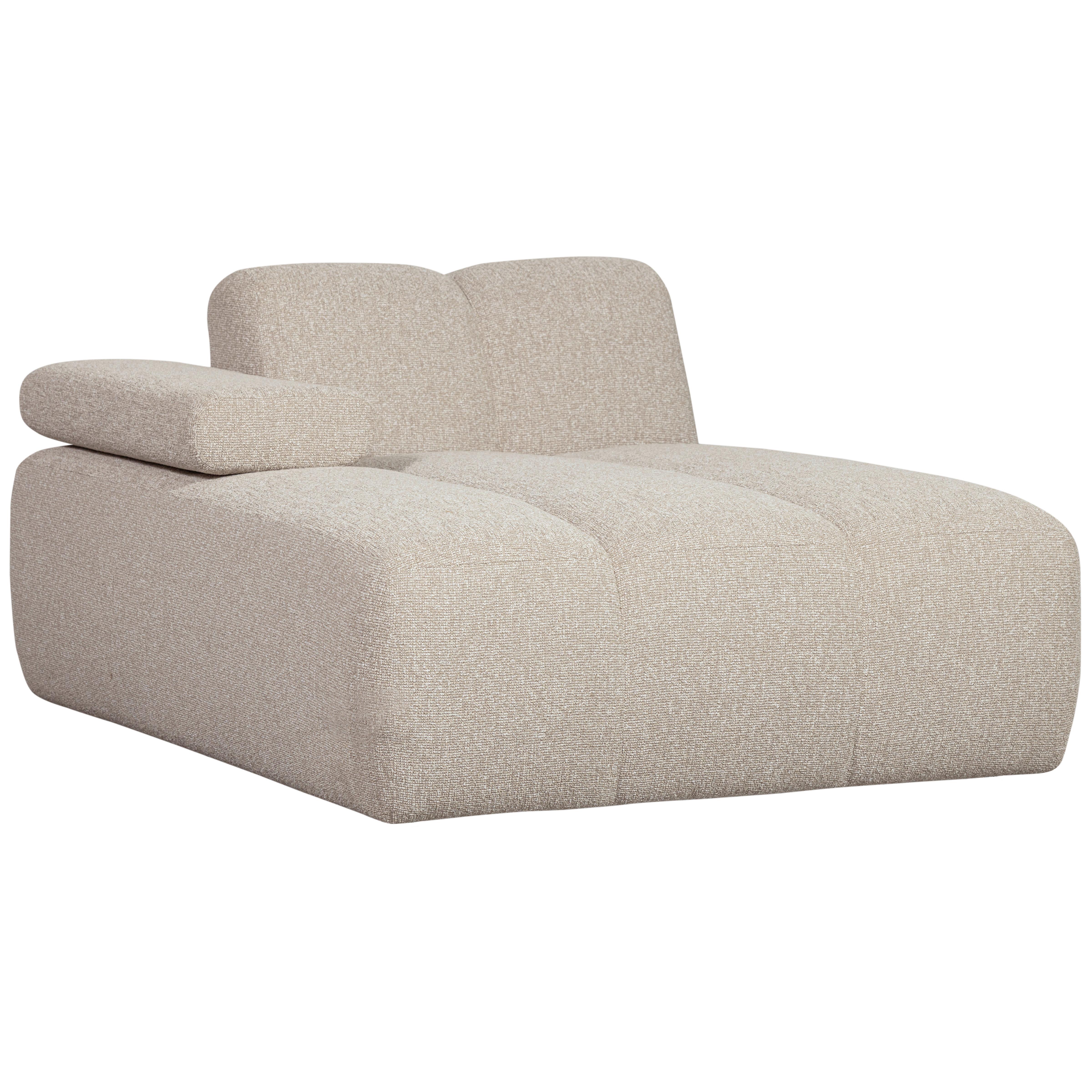 Sofaelement Mojo Beige B: 124cm - Beige/Schwarz, Design, Textil (124/74/162cm) - Livetastic