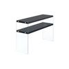 Beistelltisch mit Ablage Elementary Schwarz - Klar/Schwarz, Basics, Glas/Holzwerkstoff (32/110/75cm) - Kayoom