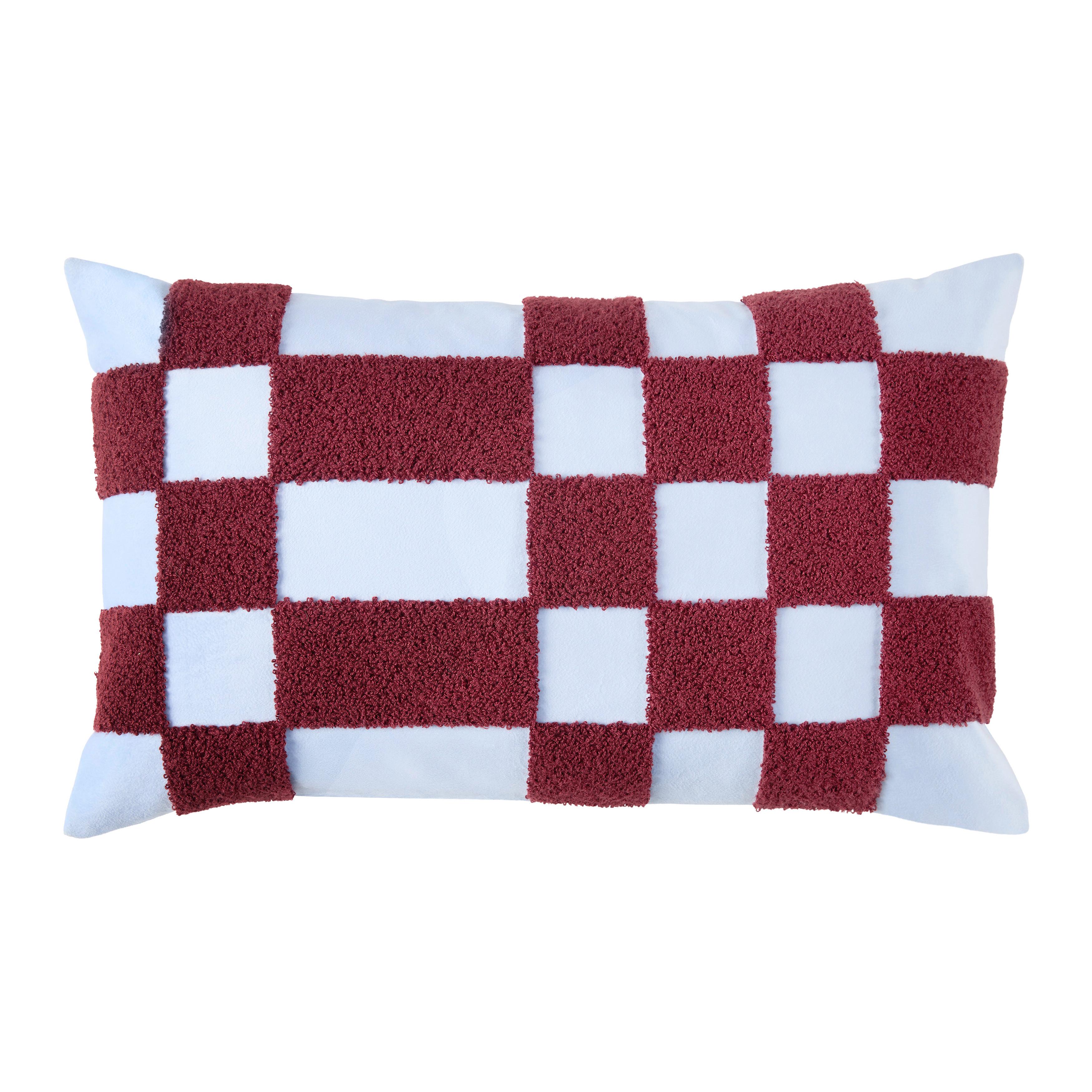 DEKORAČNÝ VANKÚŠ ERIK - modrá/bordová, textil (30/50cm) - Mömax