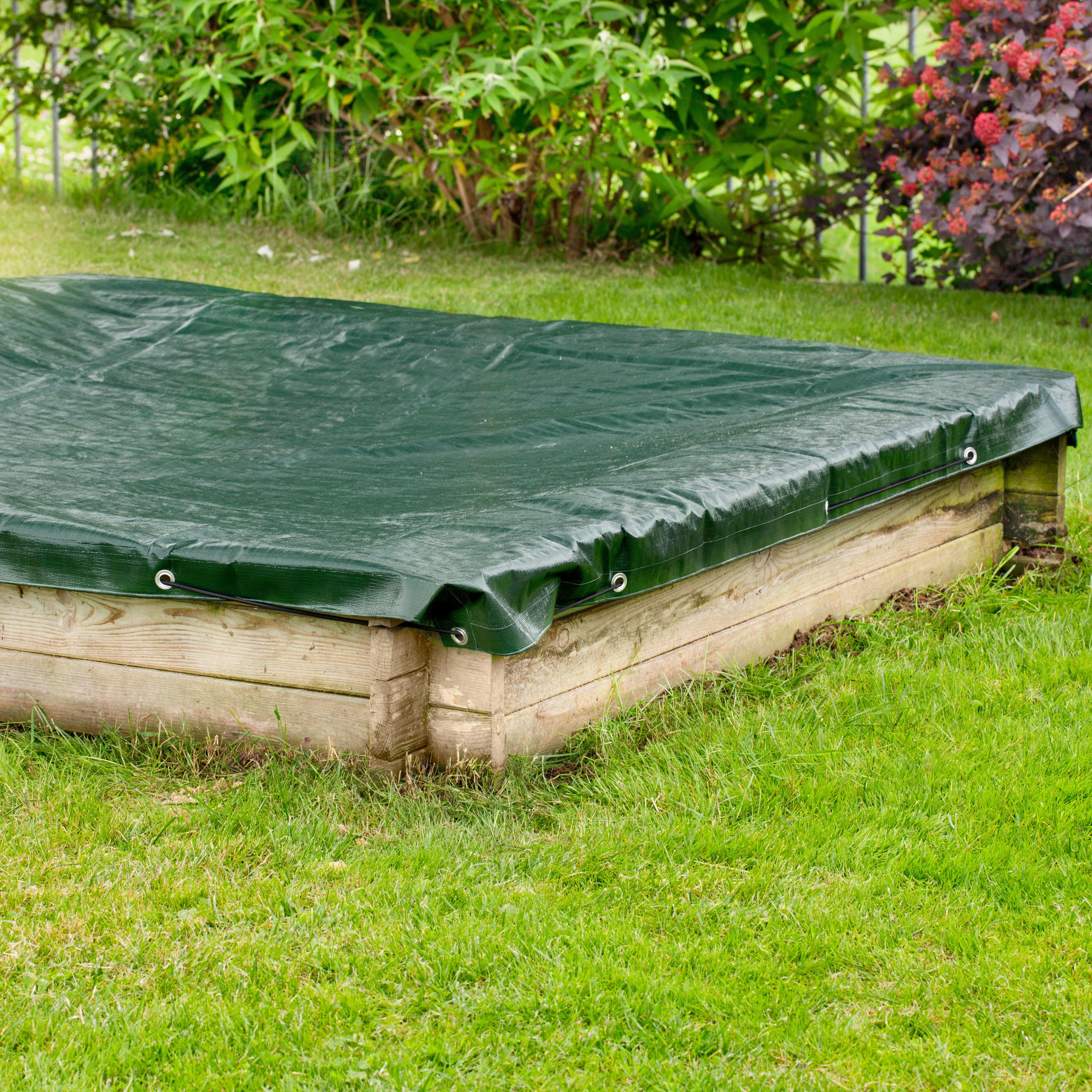 Schutzplane Für Sandkasten Small 140x140 Cm Grün - Grün, Basics (140/140cm)