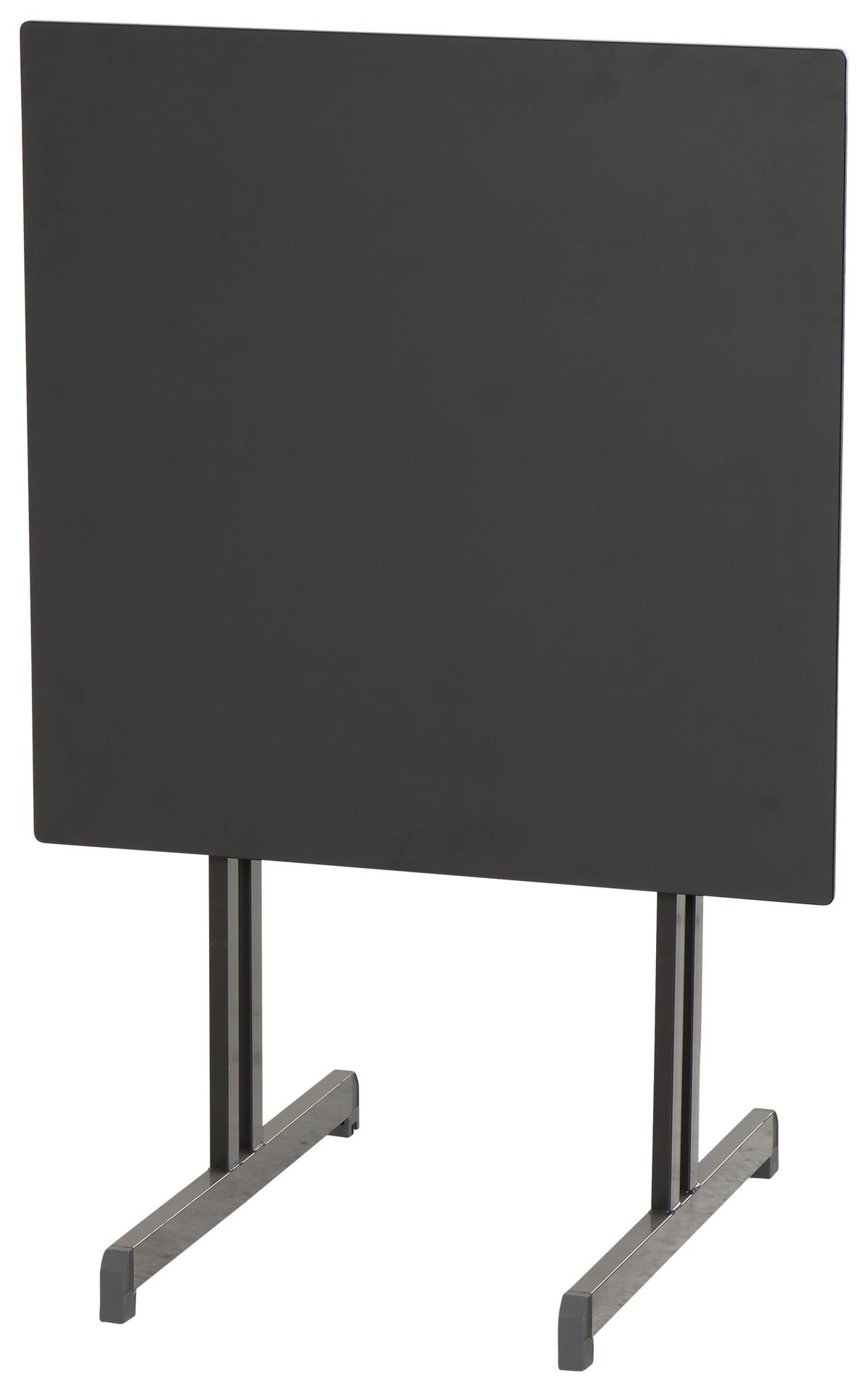 Gartentisch Klappbar Stahl L: 80cm - Anthrazit, MODERN, Holzwerkstoff/Metall (80/80/71cm) - Gardenson