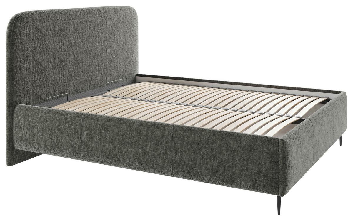 Polsterbett Bendi - Anthrazit/Schwarz, MODERN, Holz/Holzwerkstoff (140/200cm) - MID.YOU