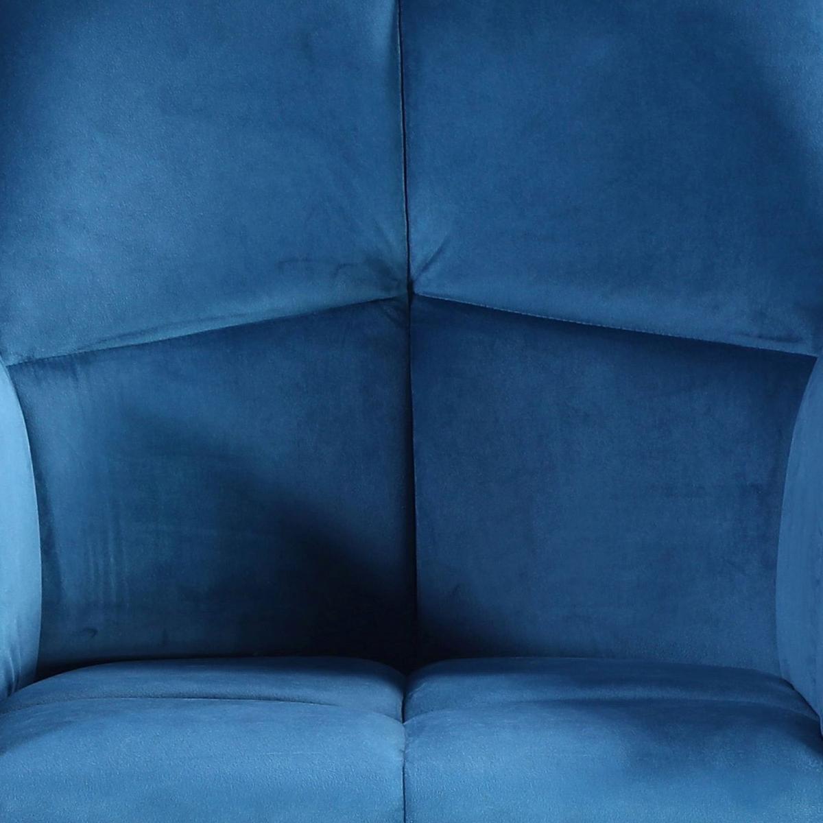Armlehnstuhl Clair Blau/ Schwarz Gepolstert - Blau/Schwarz, MODERN, Textil/Metall (60/86/62cm)