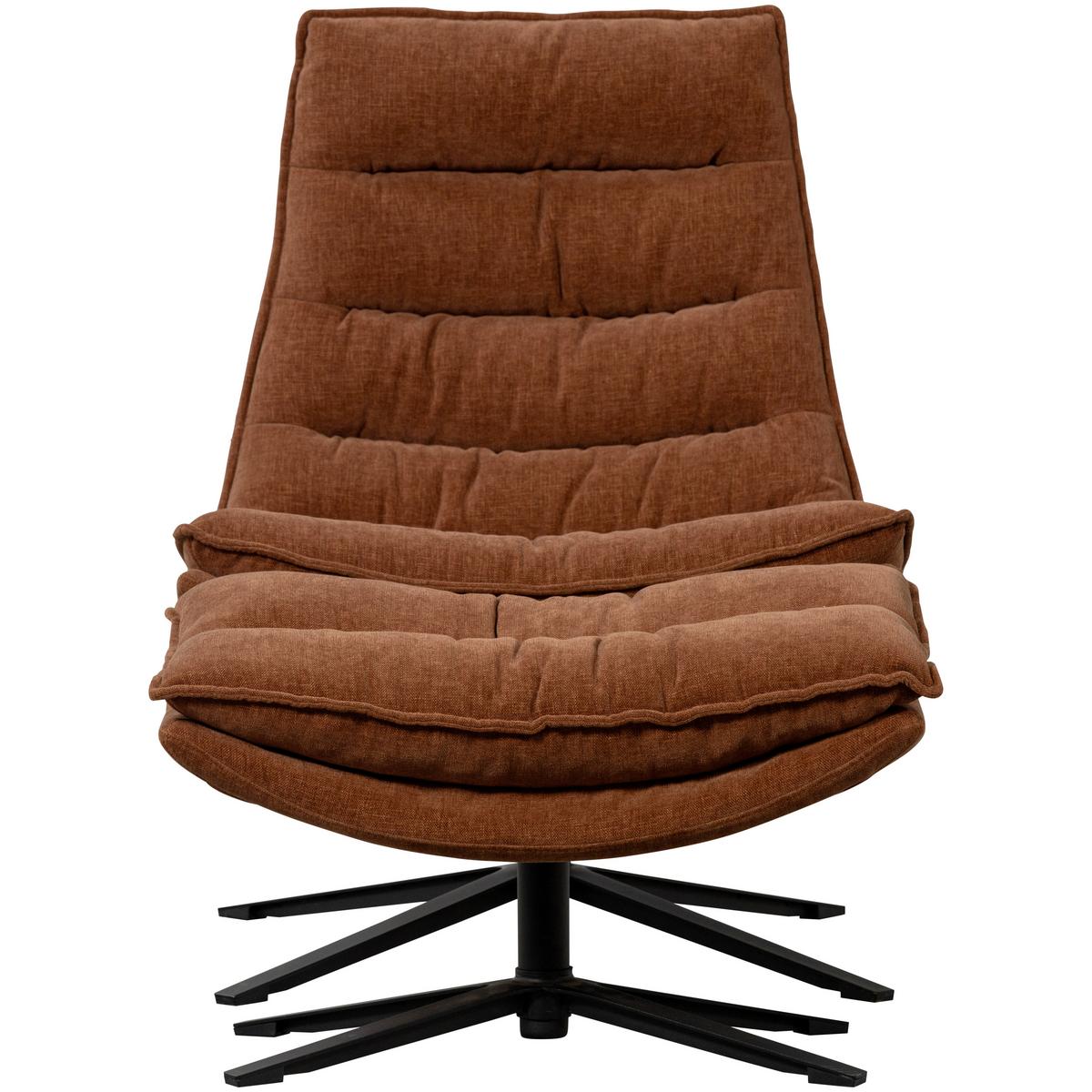 Sesselset Kube Braun B: 77cm - Schwarz/Braun, Design, Textil (77/97/69cm) - Livetastic