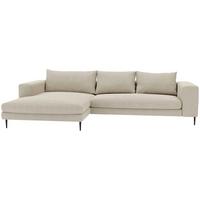 Eckschlafsofa Aurora Ii - Beige/Schwarz, MODERN, Textil (315/170cm) - Trendmanufaktur