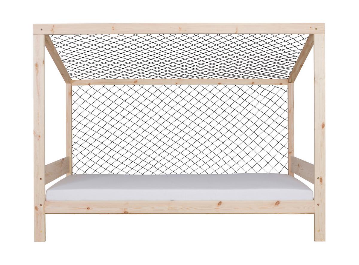 Bodenbett mit Rollrost 90x200 cm Naturfarben - Naturfarben, MODERN, Holz (90/200cm) - MID.YOU