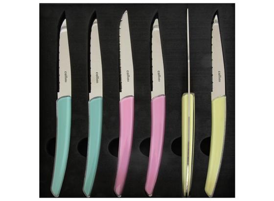 Steakmesserset Collini 6tlg., 3 Farben Sort - MODERN, Metall - Collini Steakmesserset Collini 6tlg., 3 Farben Sort - MODERN, Metall - Collini