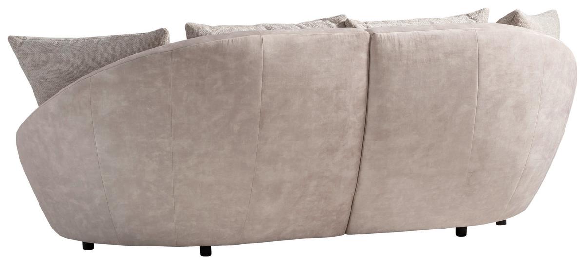 BIGSOFA MAUI - Beige/Silberfarben, MODERN, Textil (280/87/131cm) - Trendmanufaktur