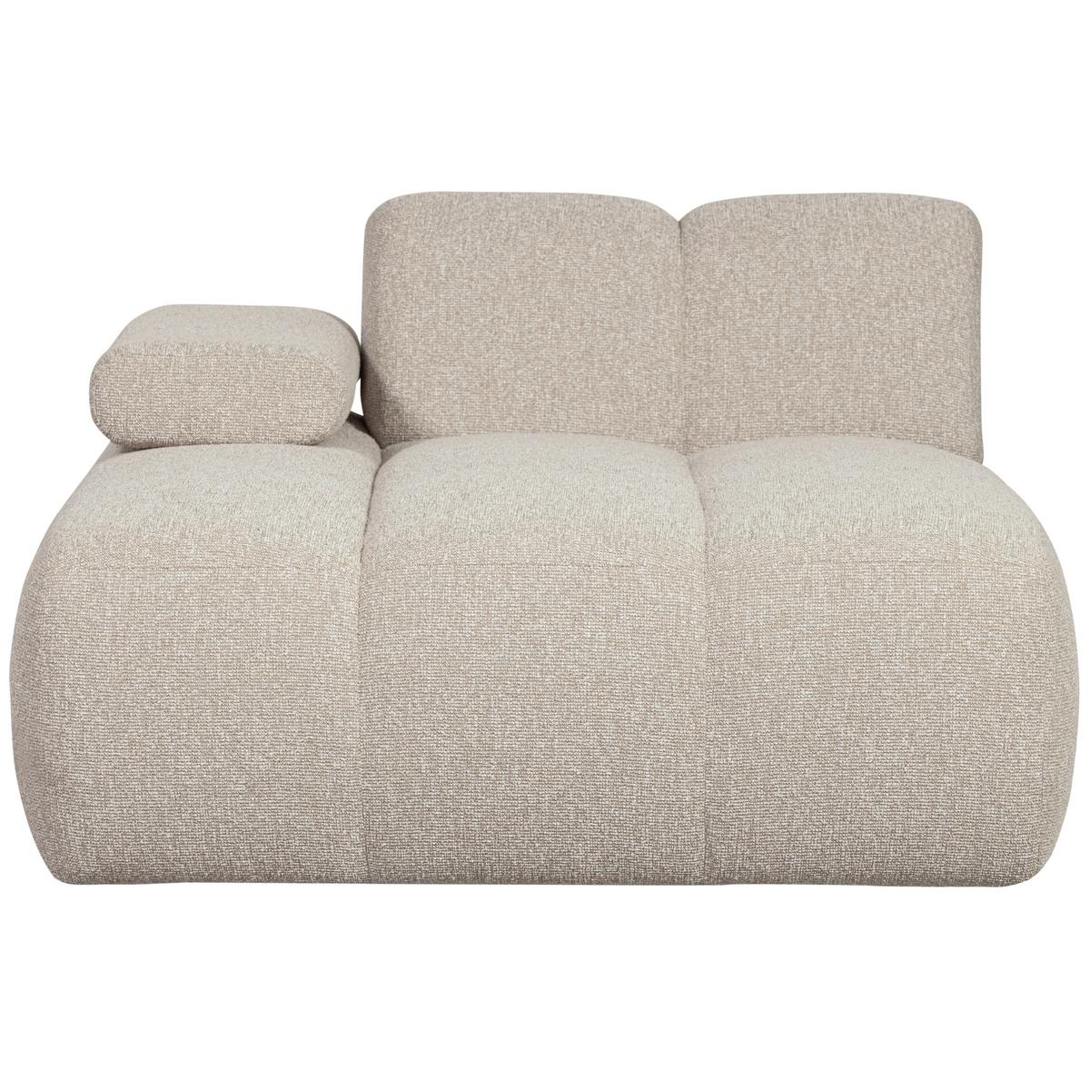 Sofaelement Mojo Beige B: 124cm - Beige/Schwarz, Design, Textil (124/74/162cm) - Livetastic