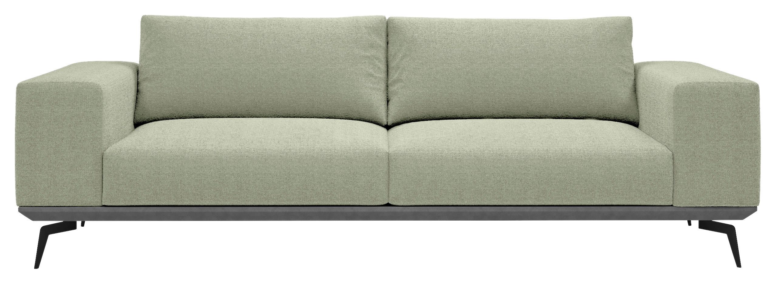 Dvojmiestna pohovka ALBERO, mätovozelená - čierna/mätovozelená, Design, kov/drevo (260/87/95cm) - MID.YOU