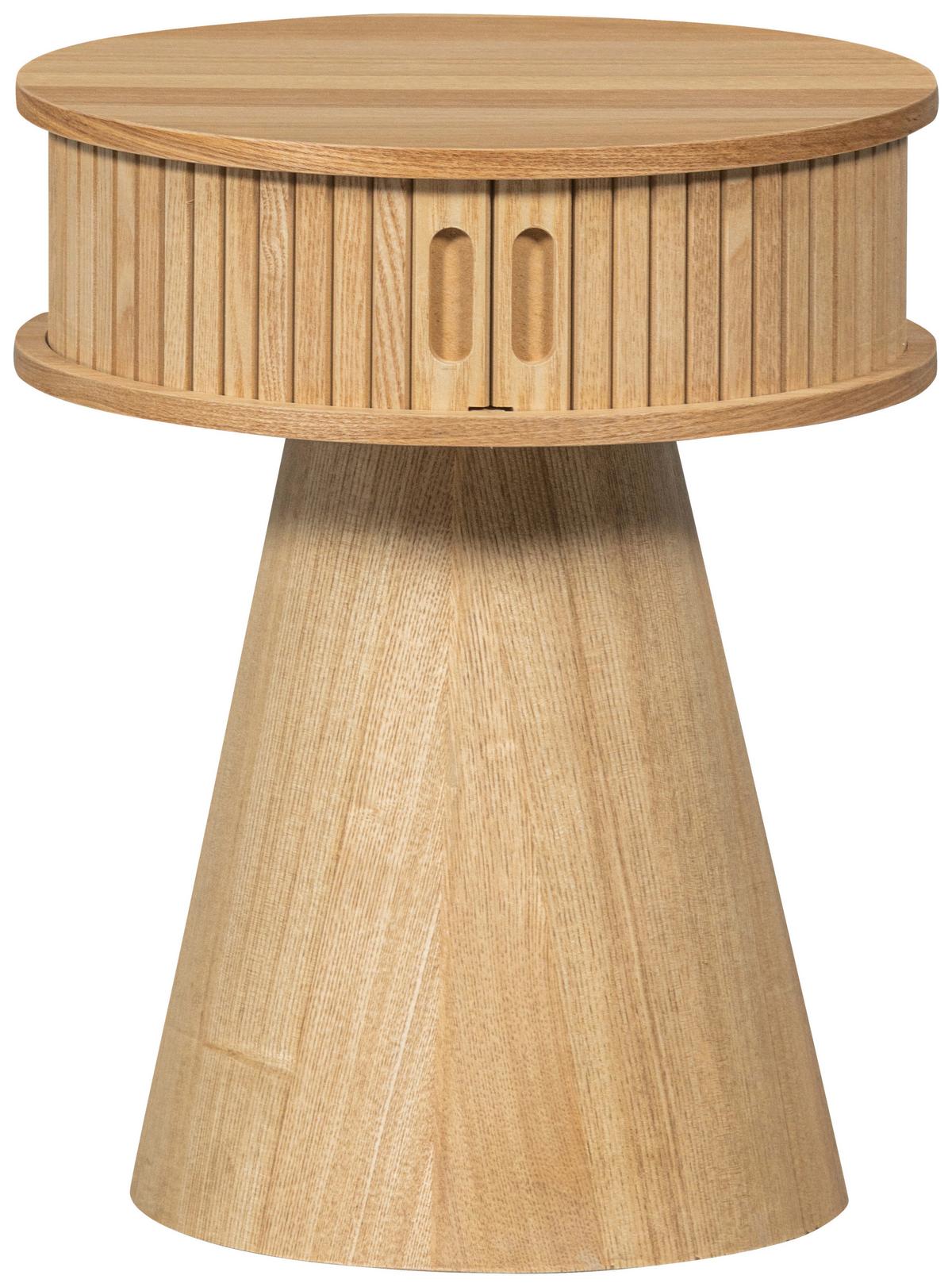 Nachttisch Karri, Naturfarben B: 38 cm - Naturfarben, Design, Holz/Holzwerkstoff (38/38/46cm) - Livetastic