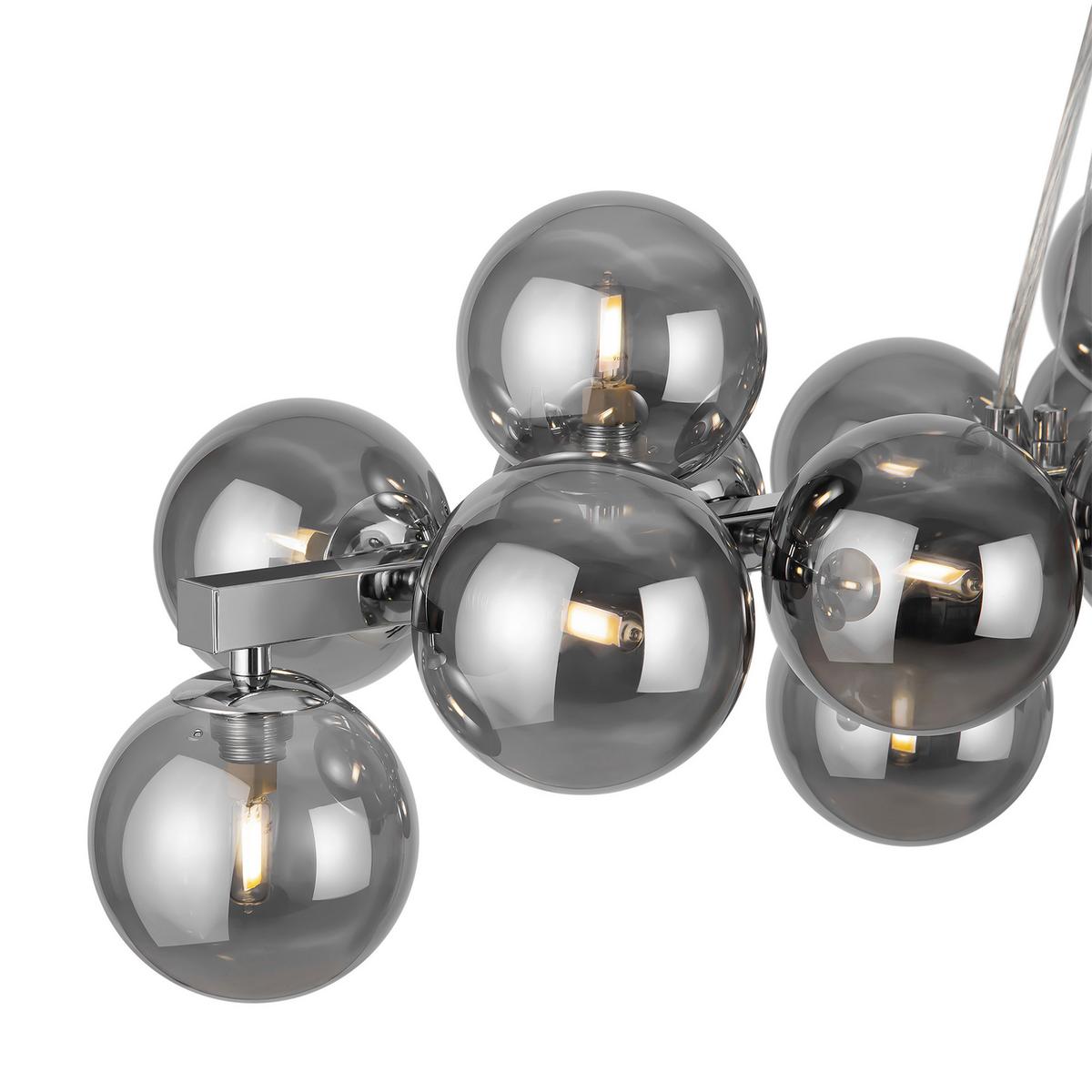 Pendelleuchte Dallas - Chromfarben, Trend, Glas/Metall (23,8/22,8/123,5cm) - MAYTONI