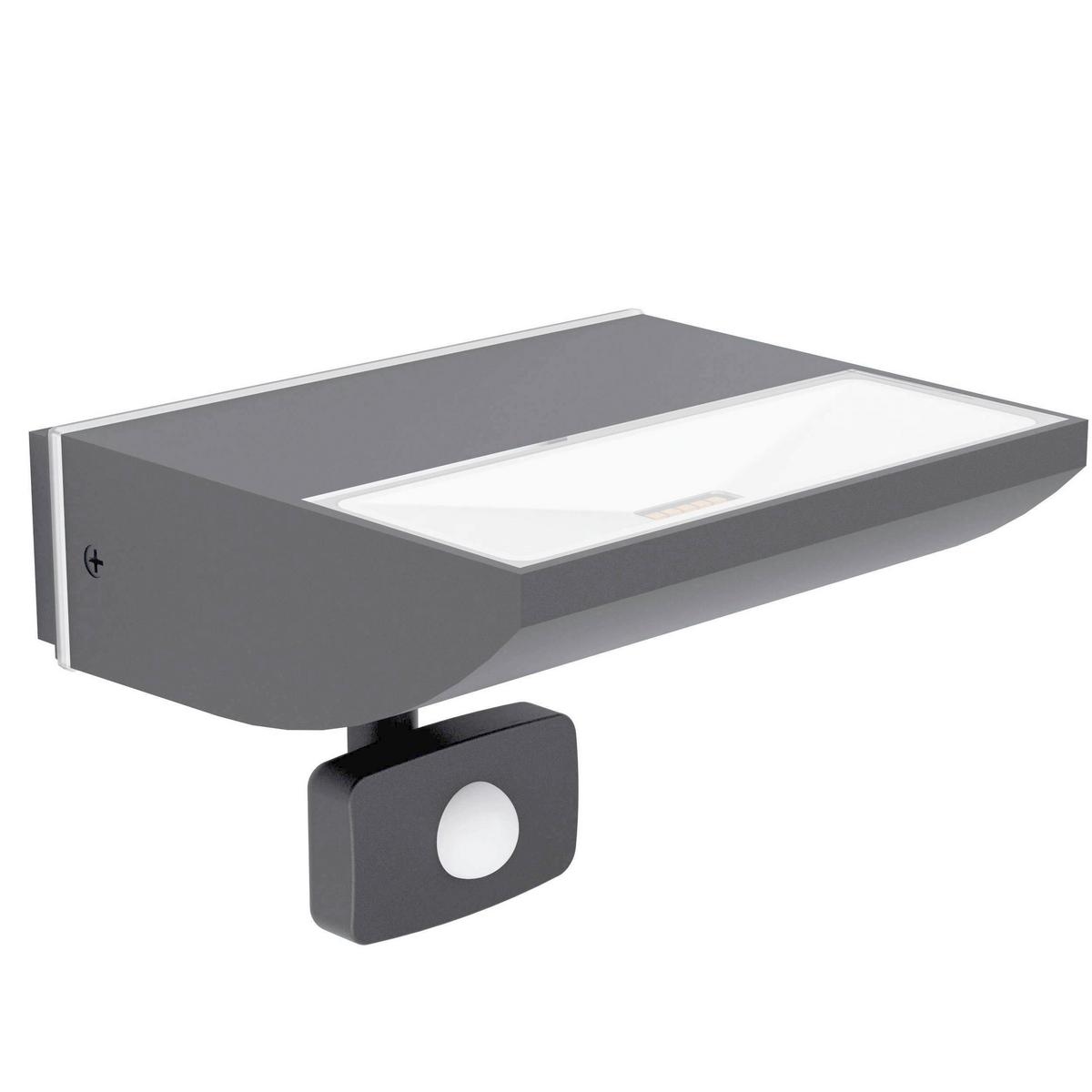 Außenwandleuchte Sorronaro 11w Metall Kunststoff, Wandmontage - Transparent/Schwarz, Design, Kunststoff/Metall (17/12/14cm) - Eglo