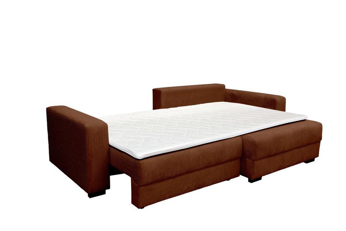 Rohová sedačka XELA, sezení boxspring., karamel.m. - černá/karamel, Moderní, textil (265/170cm)