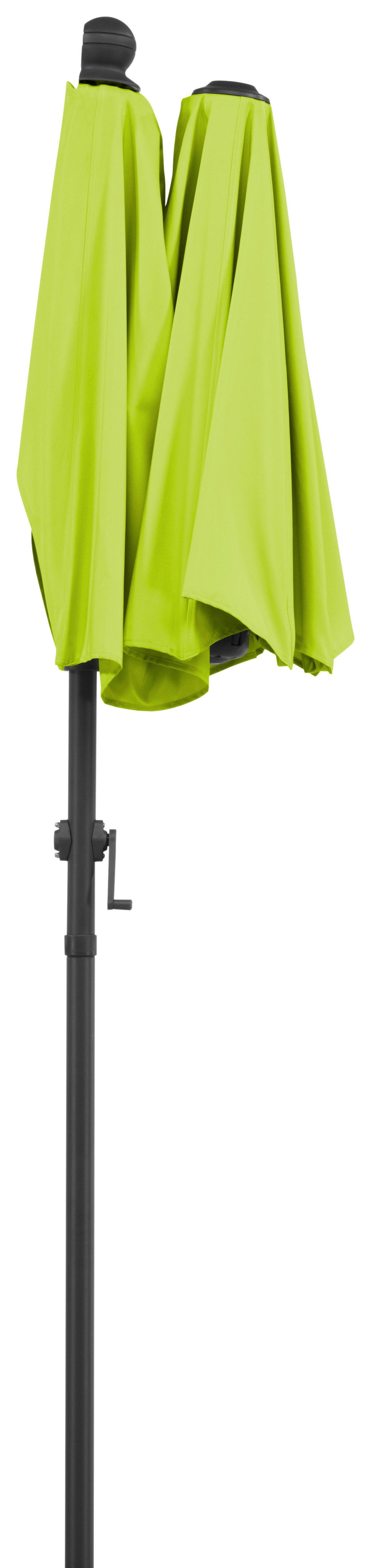 Ampelschirm Salerno Mezza BxHxT: 150x228x150 cm Apfelgrün - Anthrazit/Grün, Basics, Textil/Metall (150/228/150cm) - Schneider